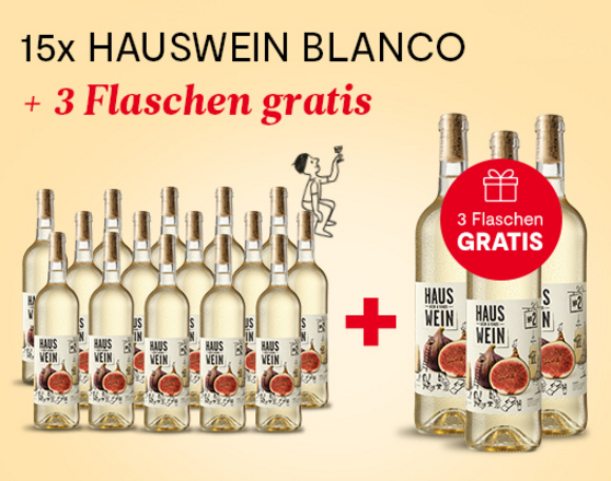 E*Special Hauswein Blanco - 15 + 3 Flaschen gratis