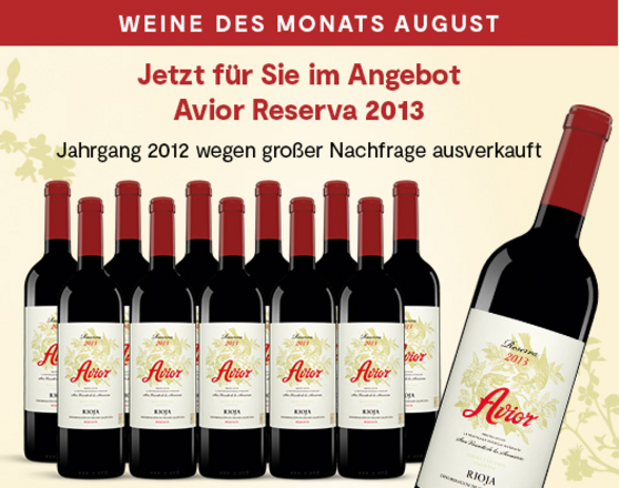 Avior Reserva 2013 - Monatsangebot August 2018 Reserva