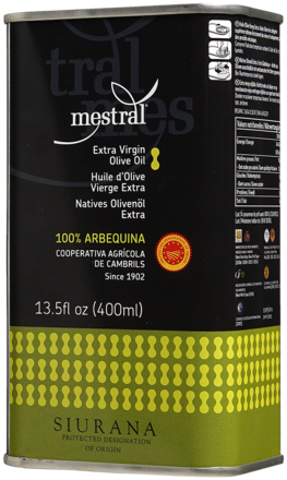 Mestral Olivenöl Extra Virgin Arbequina - 0,4 L. Dose