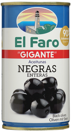 Oliven Schwarz Gigante El Faro - 350g
