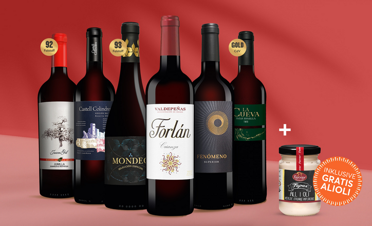Rotwein-Paket inkl. GRATIS Alioli
