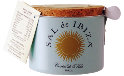 Sal de Ibiza »Fleur de Sel« - Tontöpfchen mit Porzellanlöffelchen 150 g