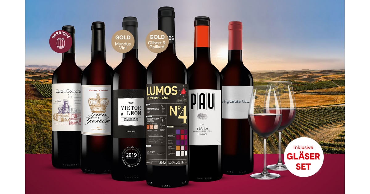Vinos Rotwein Paket | Vinos, Spanien-Spezialist Nr.1