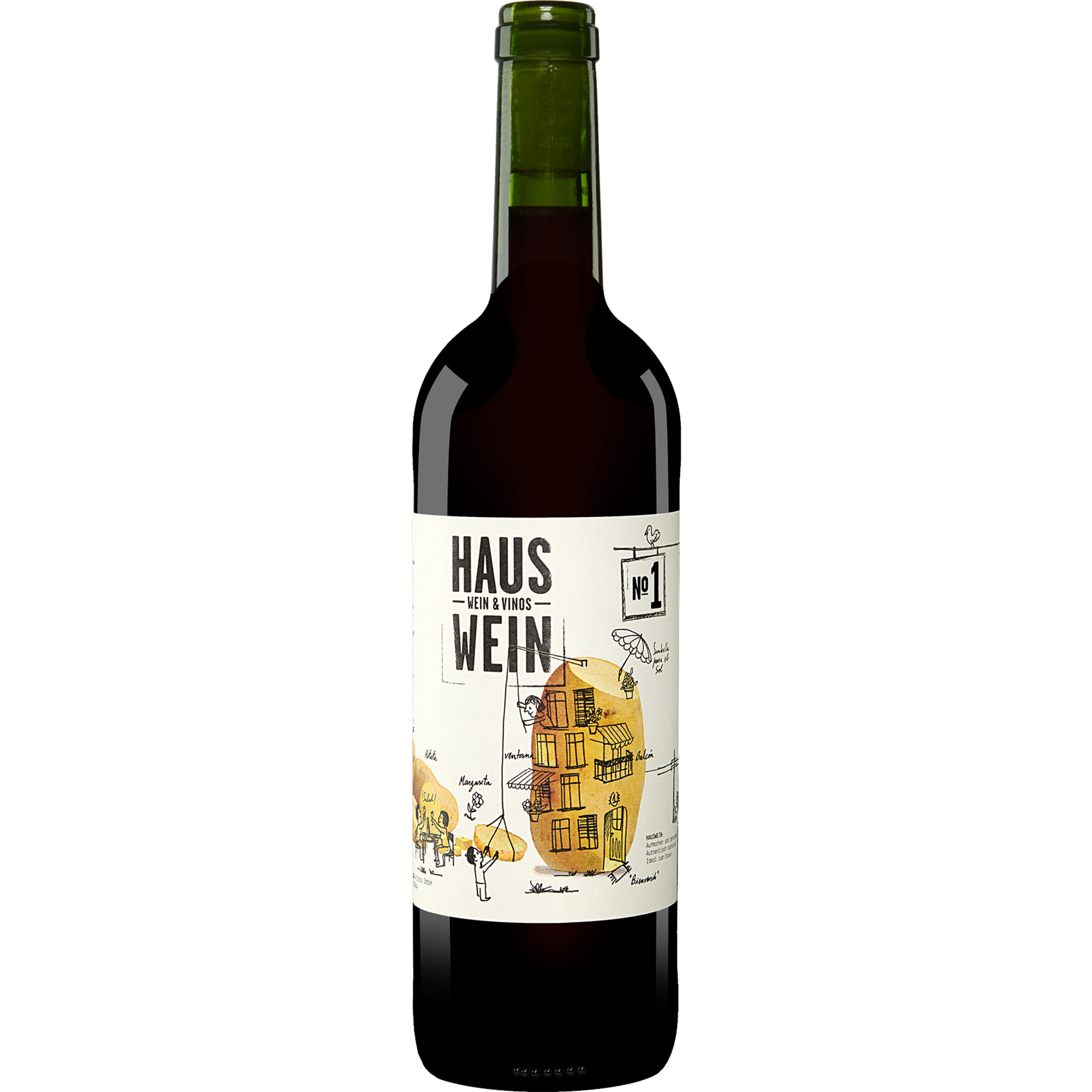 Hauswein Nr. 1  0.75L 13.5% Vol. Rotwein Trocken aus Spanien