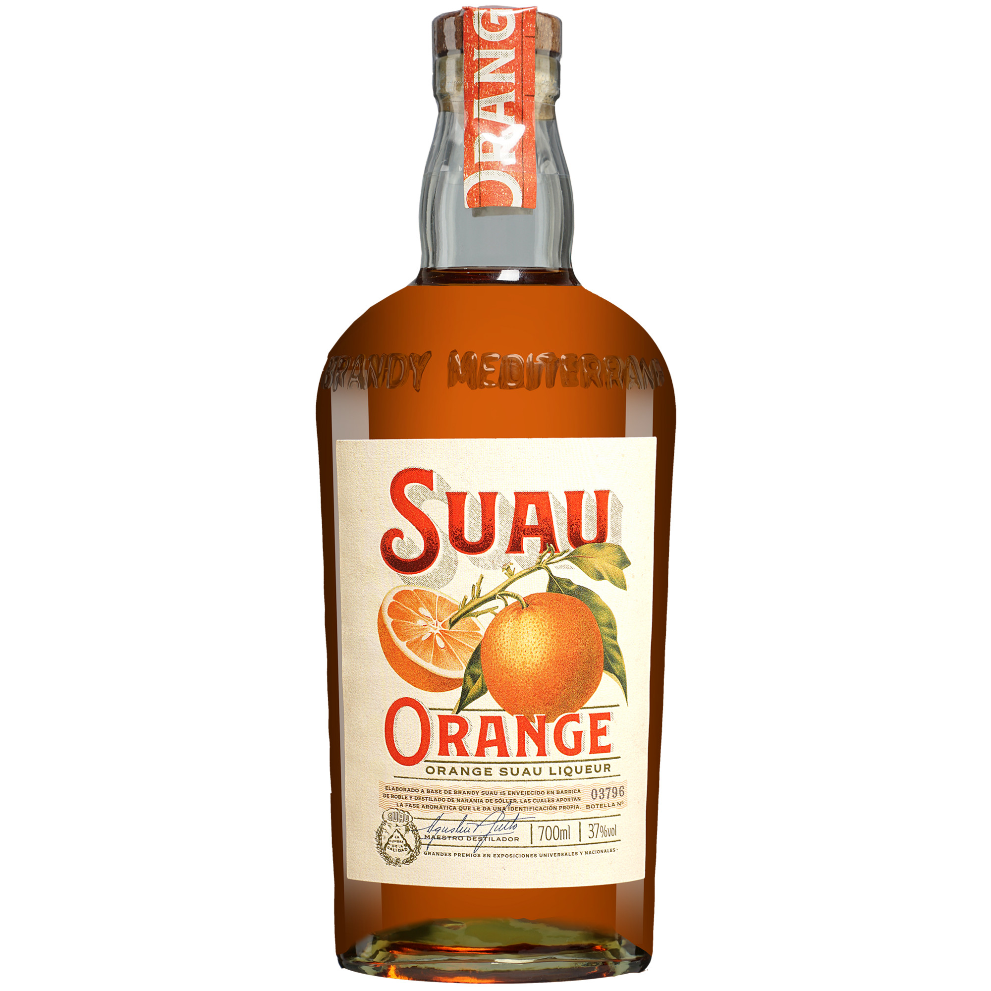 Image of Brandy Solera Liqueur Suau Orange - 0,7 L. 0.7L 37% Vol. Brandy aus Spanien