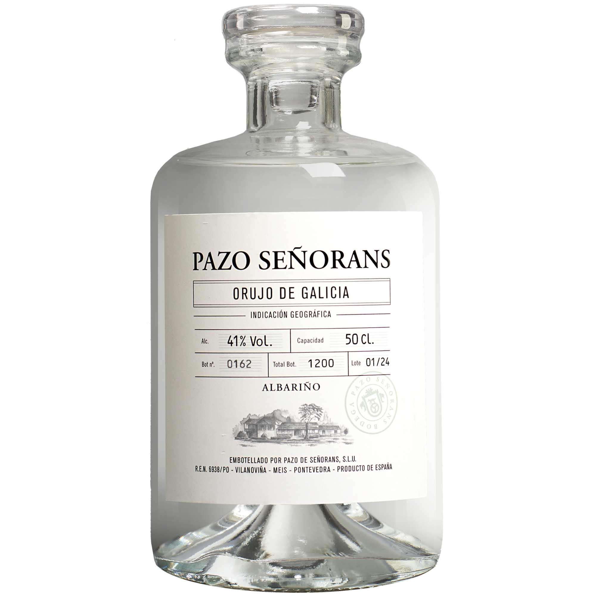 Image of Pazo de Señorans Orujo Blanco 0.5L 41% Vol. aus Spanien