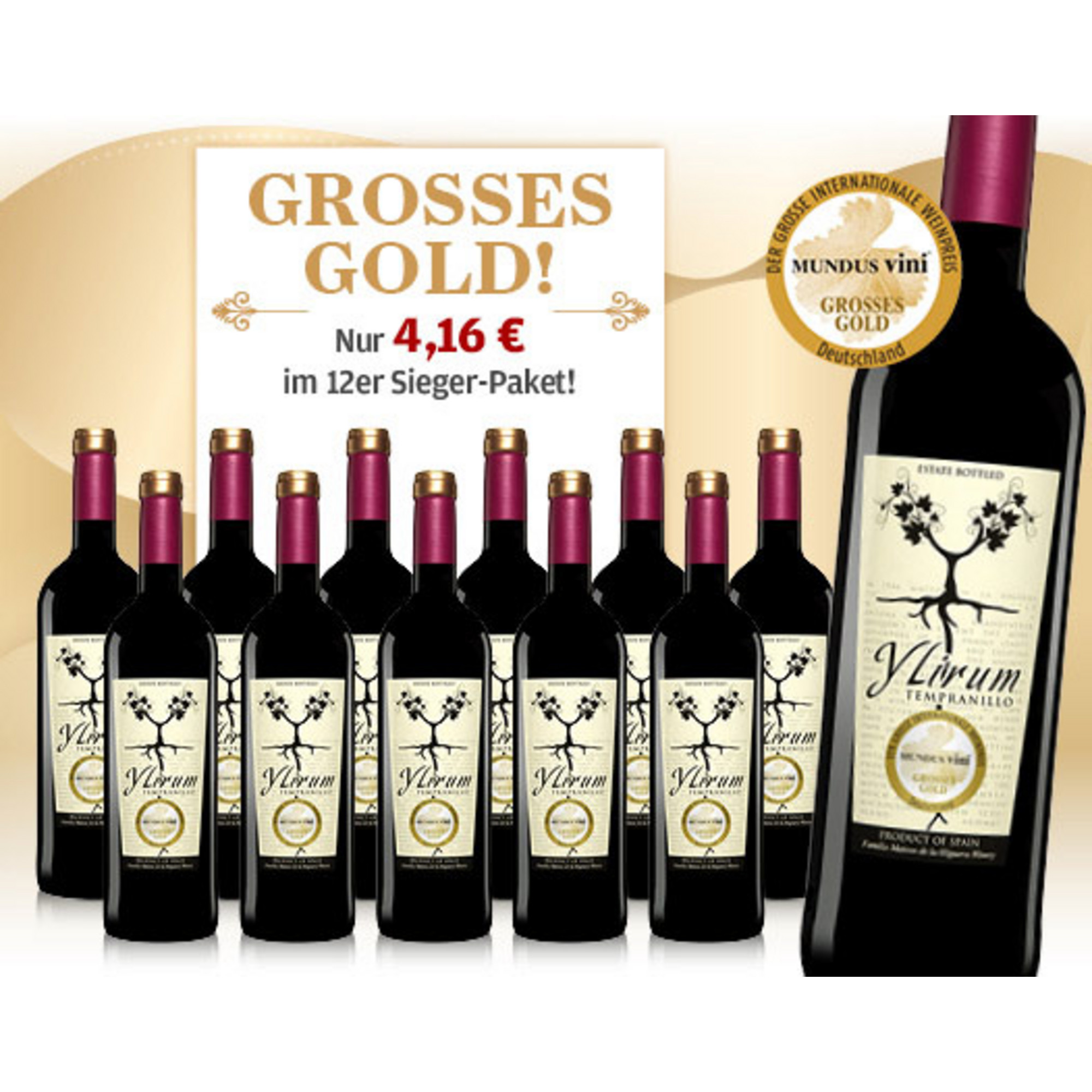 Ylirum Tinto 2014 - 12er E*Special März 2017  9L 13% Vol. Weinpaket aus Spanien 22430 vinos DE