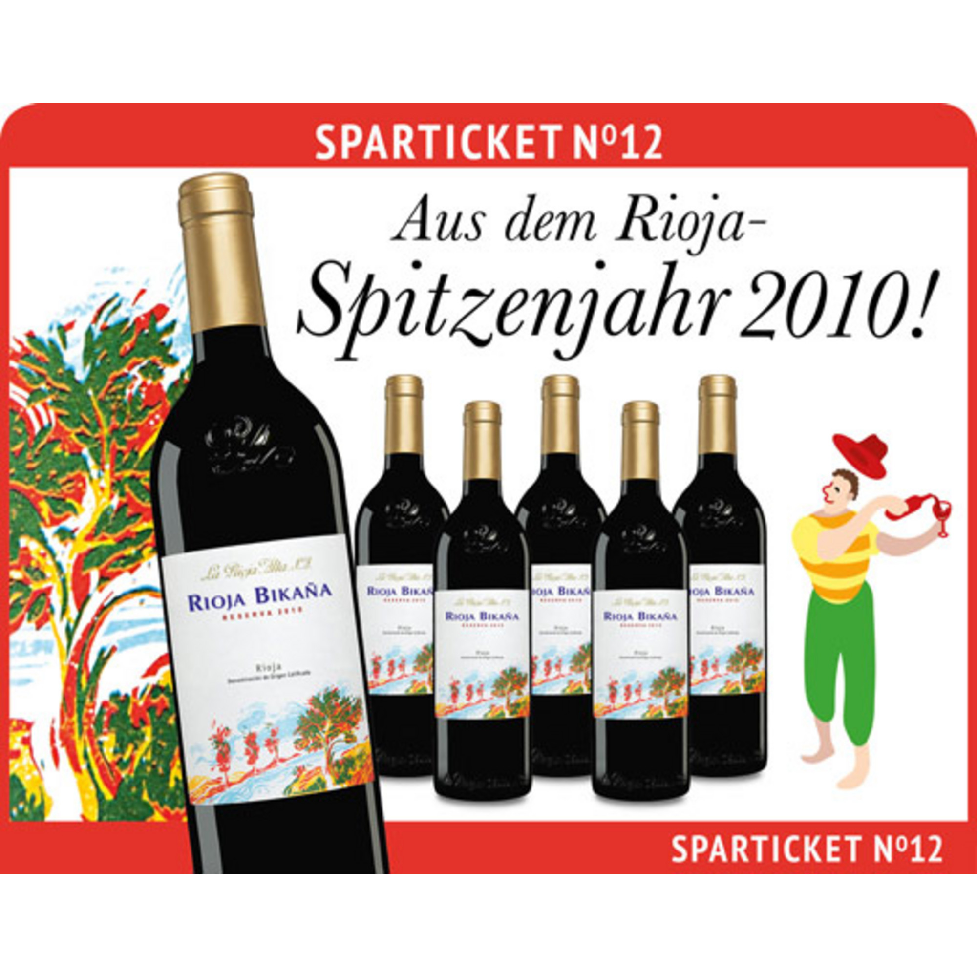 La Rioja Alta »Vina Bikaña« Reserva 2010  4.5L 13.5% Vol. Trocken Weinpaket aus Spanien 22706 vinos DE