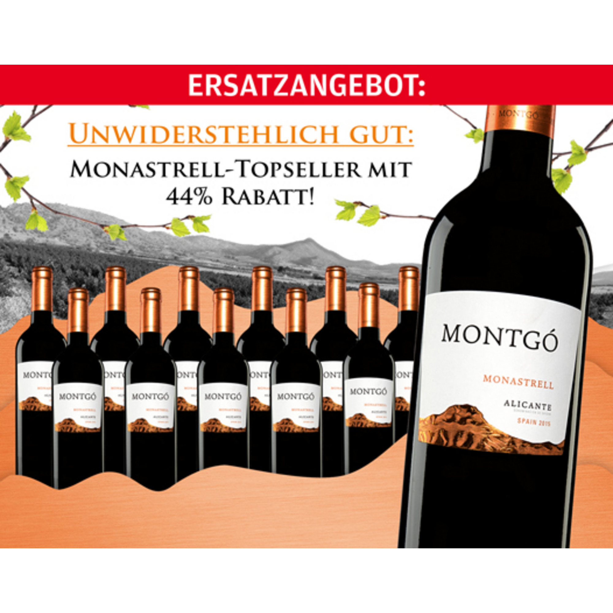 Ersatzangebot - Montgó Monastrell 2015  9L 15% Vol. Trocken Weinpaket aus Spanien 23842 vinos DE