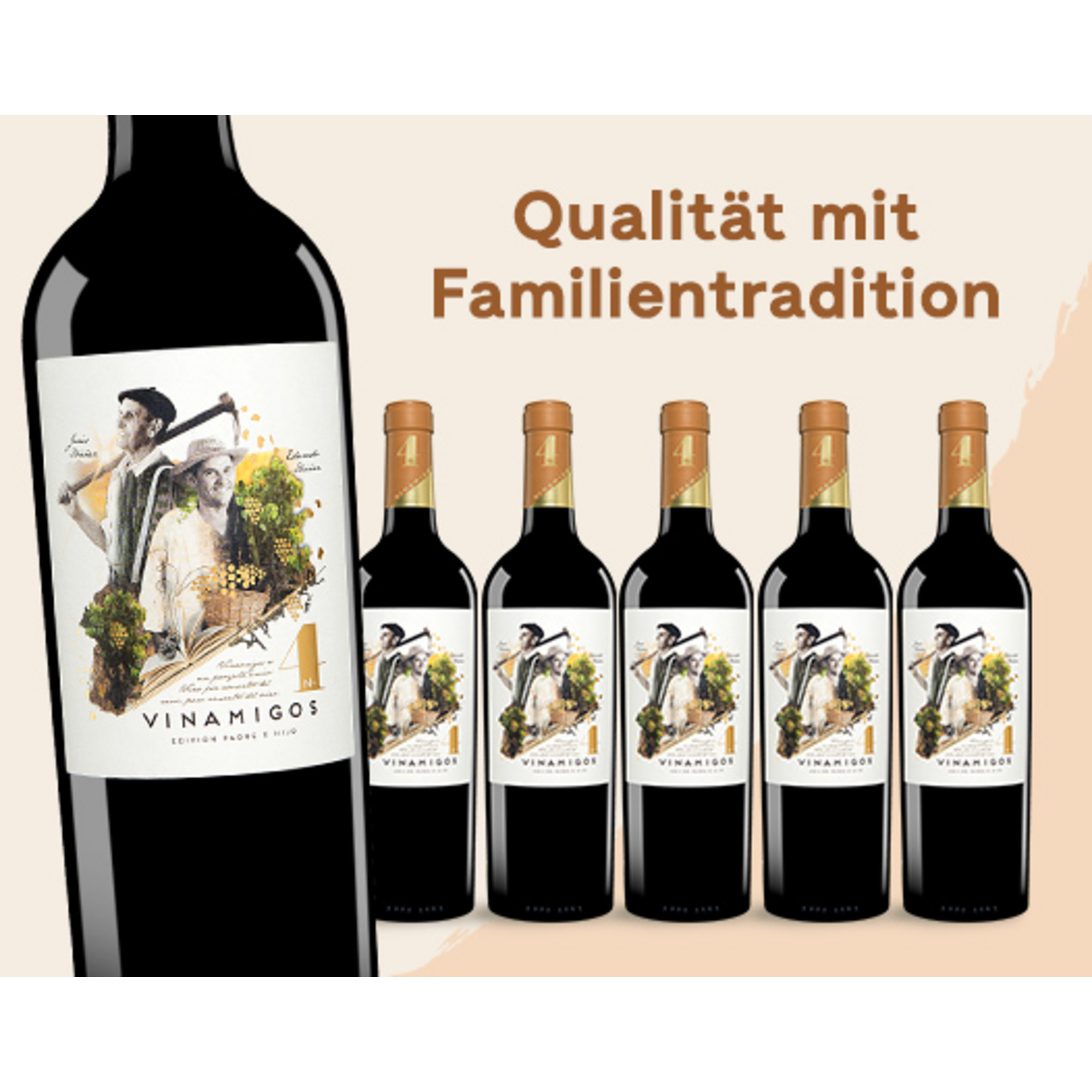 E*Special - Vinamigos 4 2013  4.5L 15% Vol. Trocken Weinpaket aus Spanien 24624 vinos DE