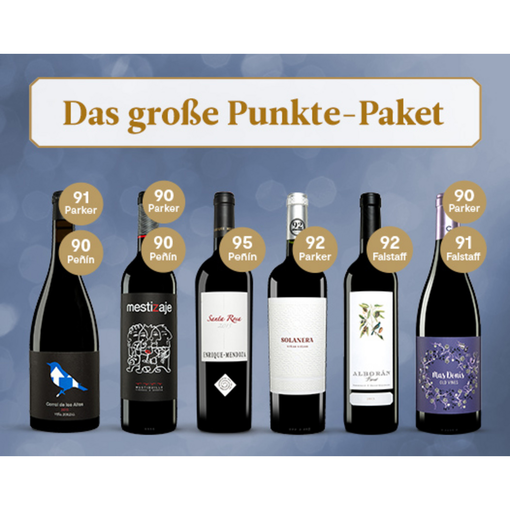 E*Special - Das große Punkte-Paket  4.5L Weinpaket aus Spanien 26153 vinos DE