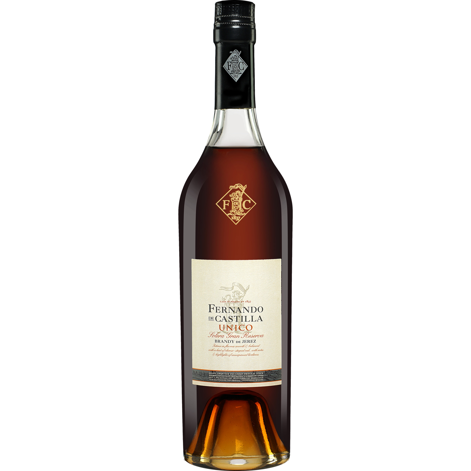 Image of Brandy Fernando de Castilla »ÚNICO« Solera Gran Reserva - 0,7 L. 0.7L 40% Vol. Brandy aus Spanien