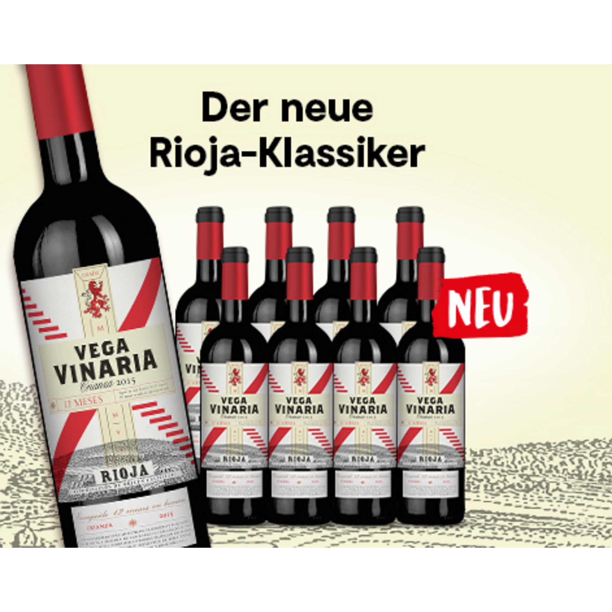 Vega Vinaria Crianza 2015  6.75L 13.5% Vol. Trocken Weinpaket aus Spanien 28492 vinos DE