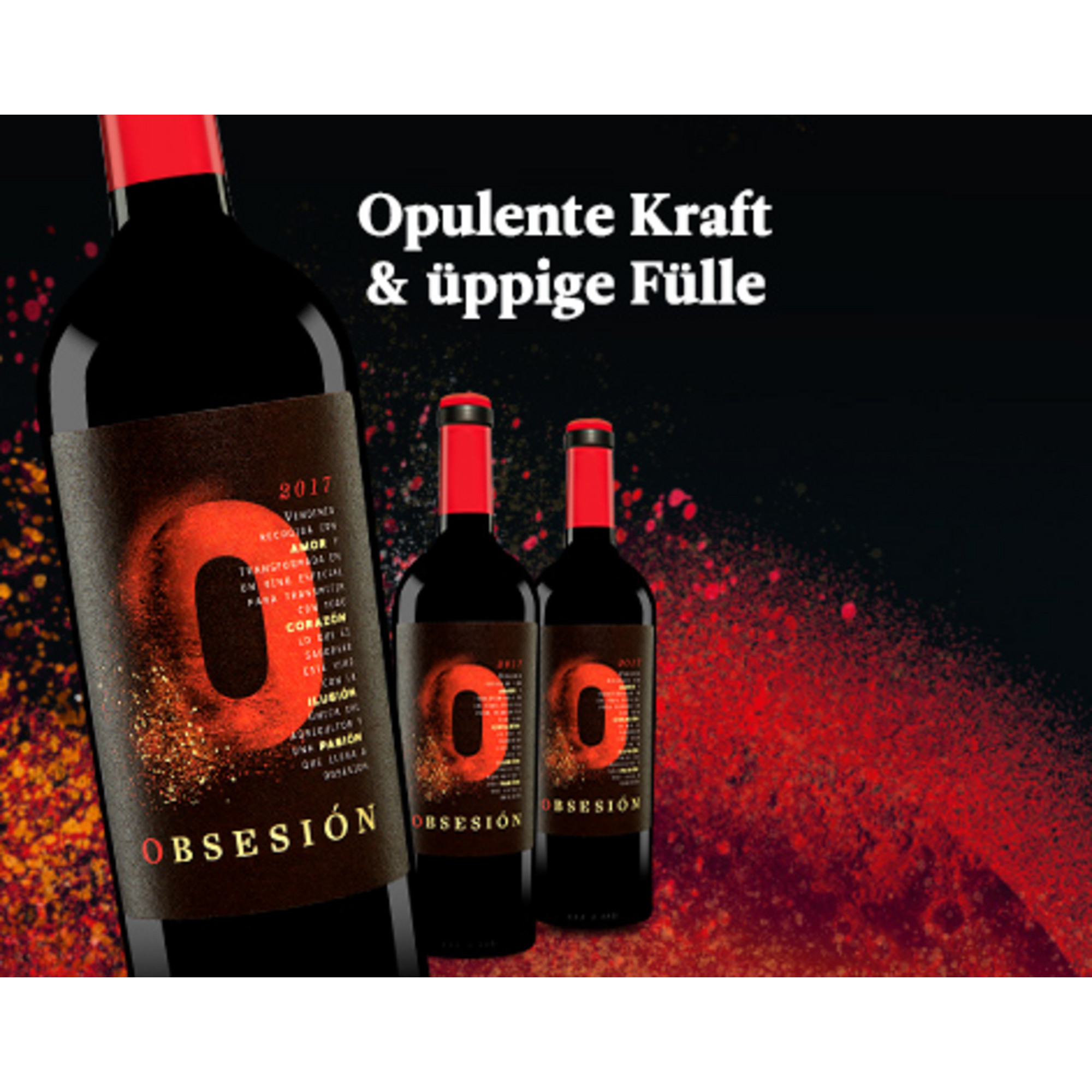 Obsesión 2017  2.25L 15.5% Vol. Trocken Weinpaket aus Spanien 28895 vinos DE