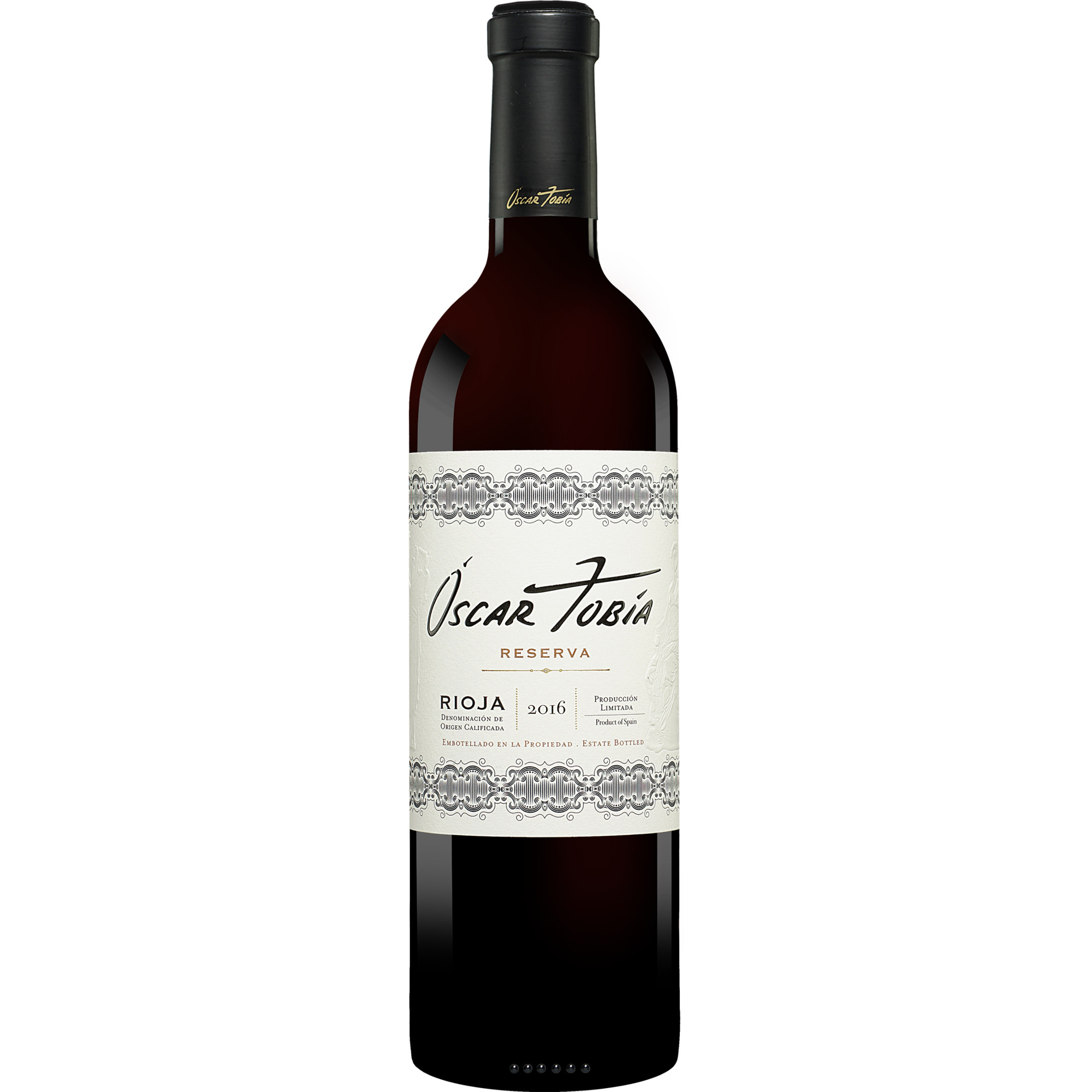 Óscar Tobía Reserva 2016  0.75L 15% Vol. Rotwein Trocken aus Spanien Rotwein 30162 vinos DE