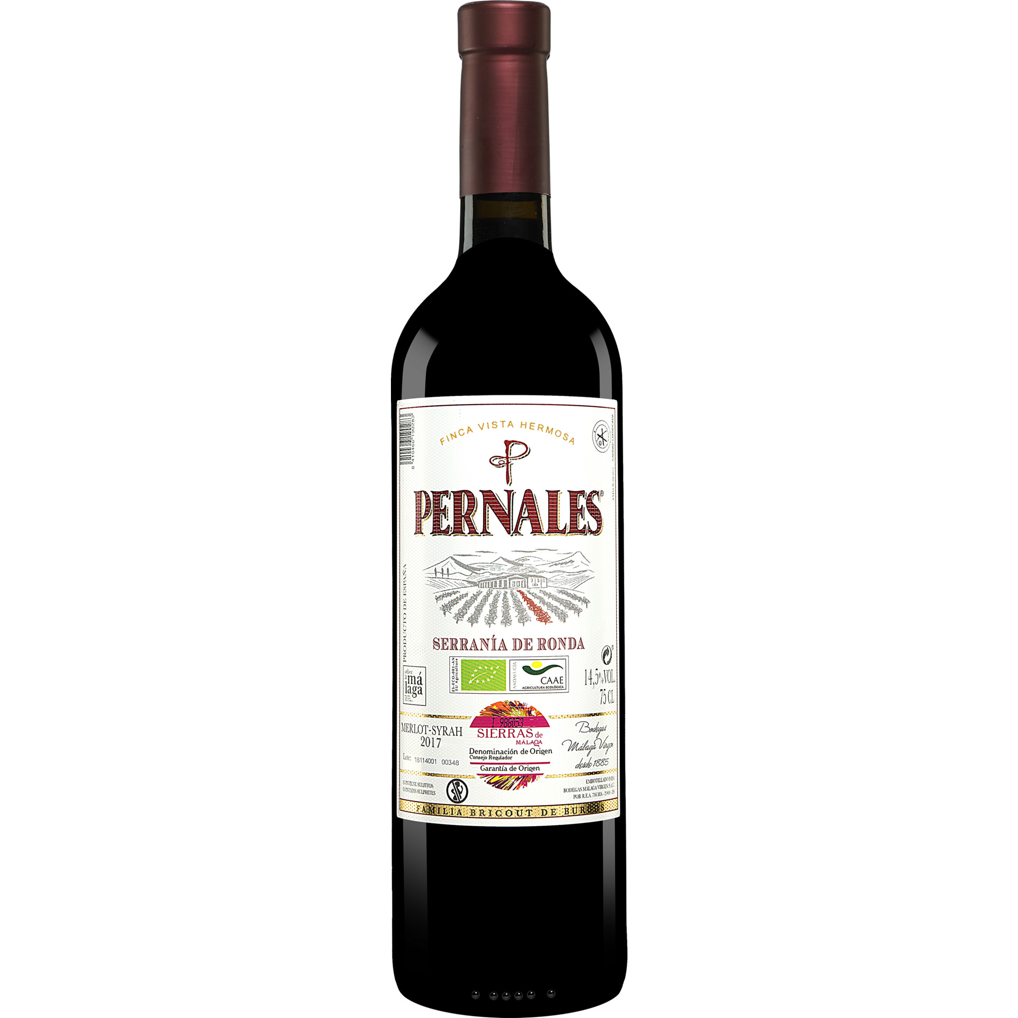 Pernales Merlot-Syrah 2017  0.75L 14.5% Vol. Rotwein Trocken aus Spanien Rotwein 30324 vinos DE