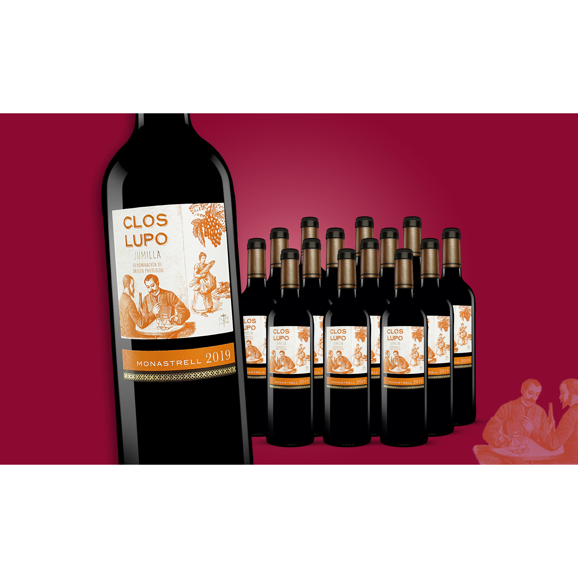 Clos Lupo Monastrell 2019  11.25L 13.5% Vol. Trocken Weinpaket aus Spanien 30981 vinos DE