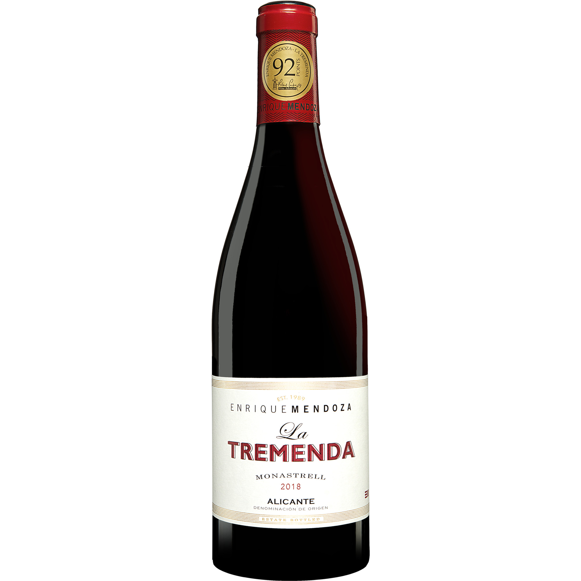 Enrique Mendoza »La Tremenda« Monastrell 2018  0.75L 14.5% Vol. Rotwein Trocken aus Spanien Rotwein 31169 vinos DE