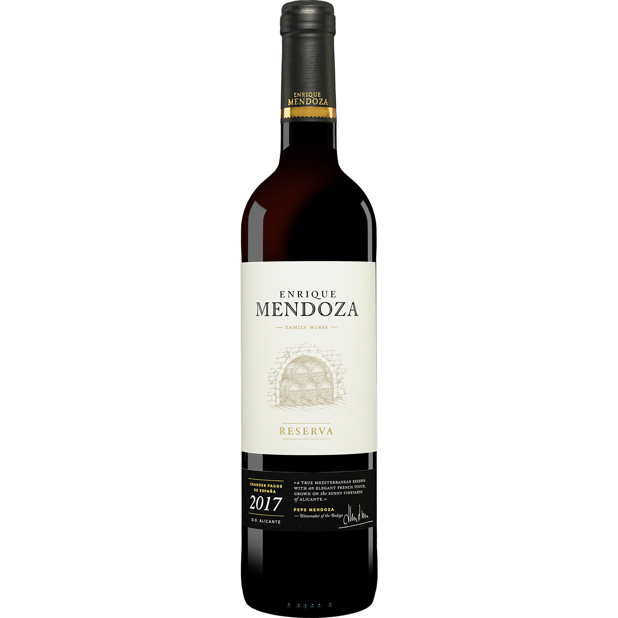Enrique Mendoza Reserva 2017  0.75L 14.5% Vol. Rotwein Trocken aus Spanien Rotwein 31271 vinos DE