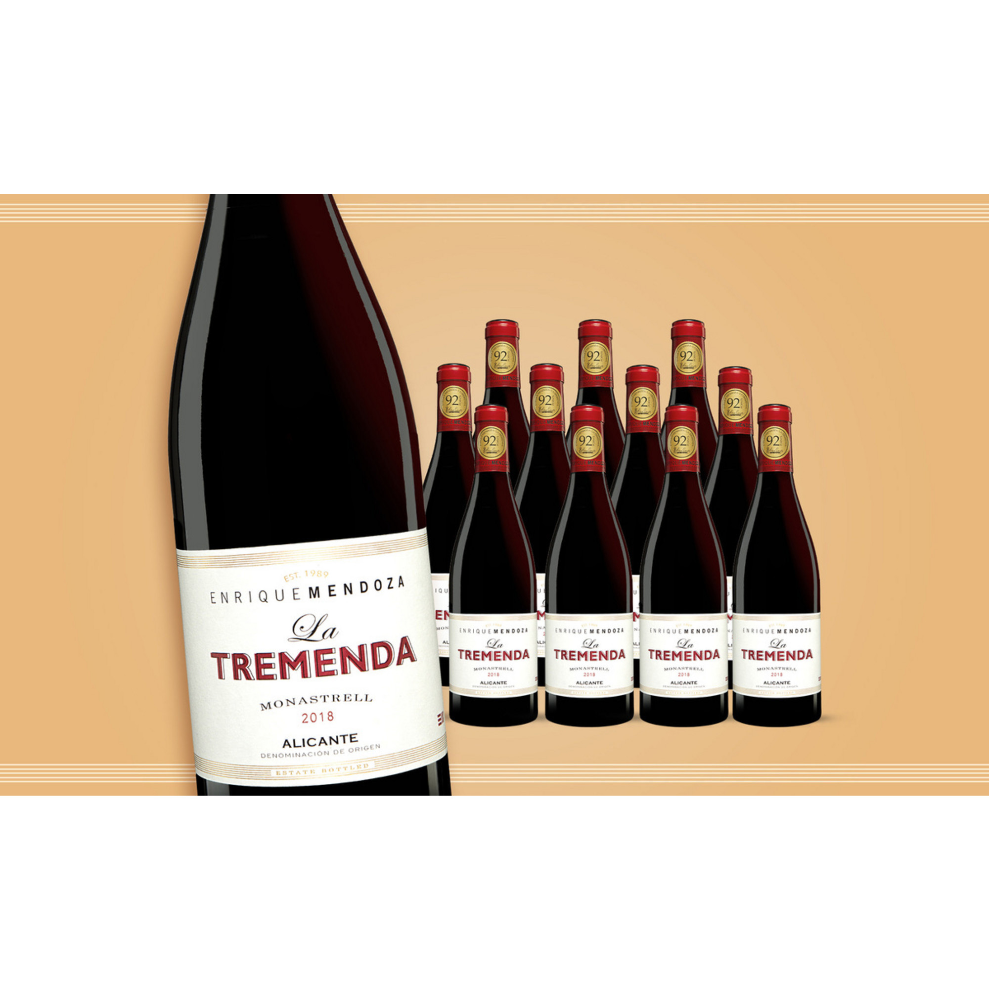 Enrique Mendoza »La Tremenda« Monastrell 2018  9L 14.5% Vol. Trocken Weinpaket aus Spanien 31787 vinos DE