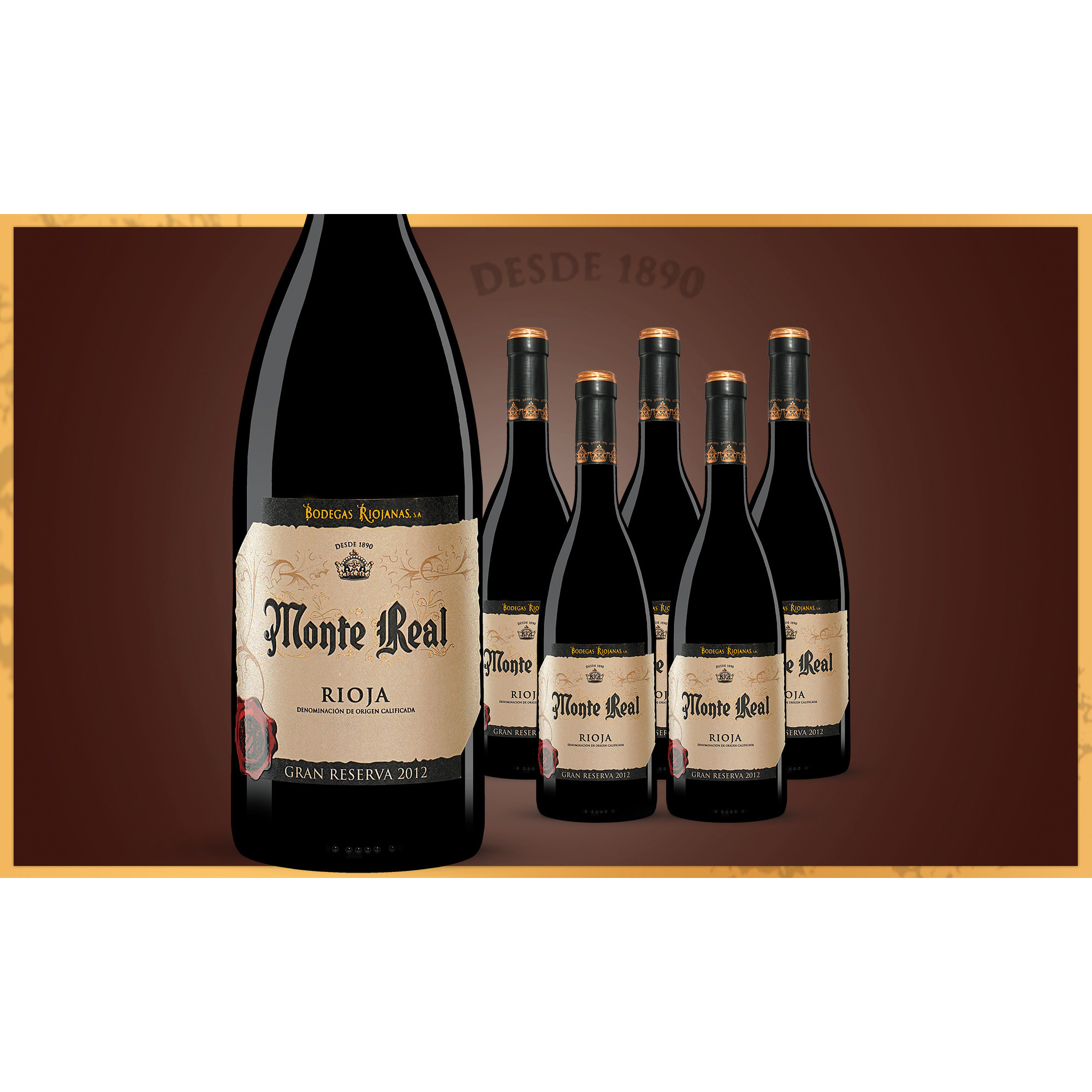 Monte Real Gran Reserva 2012  4.5L 14% Vol. Trocken Weinpaket aus Spanien 32595 vinos DE