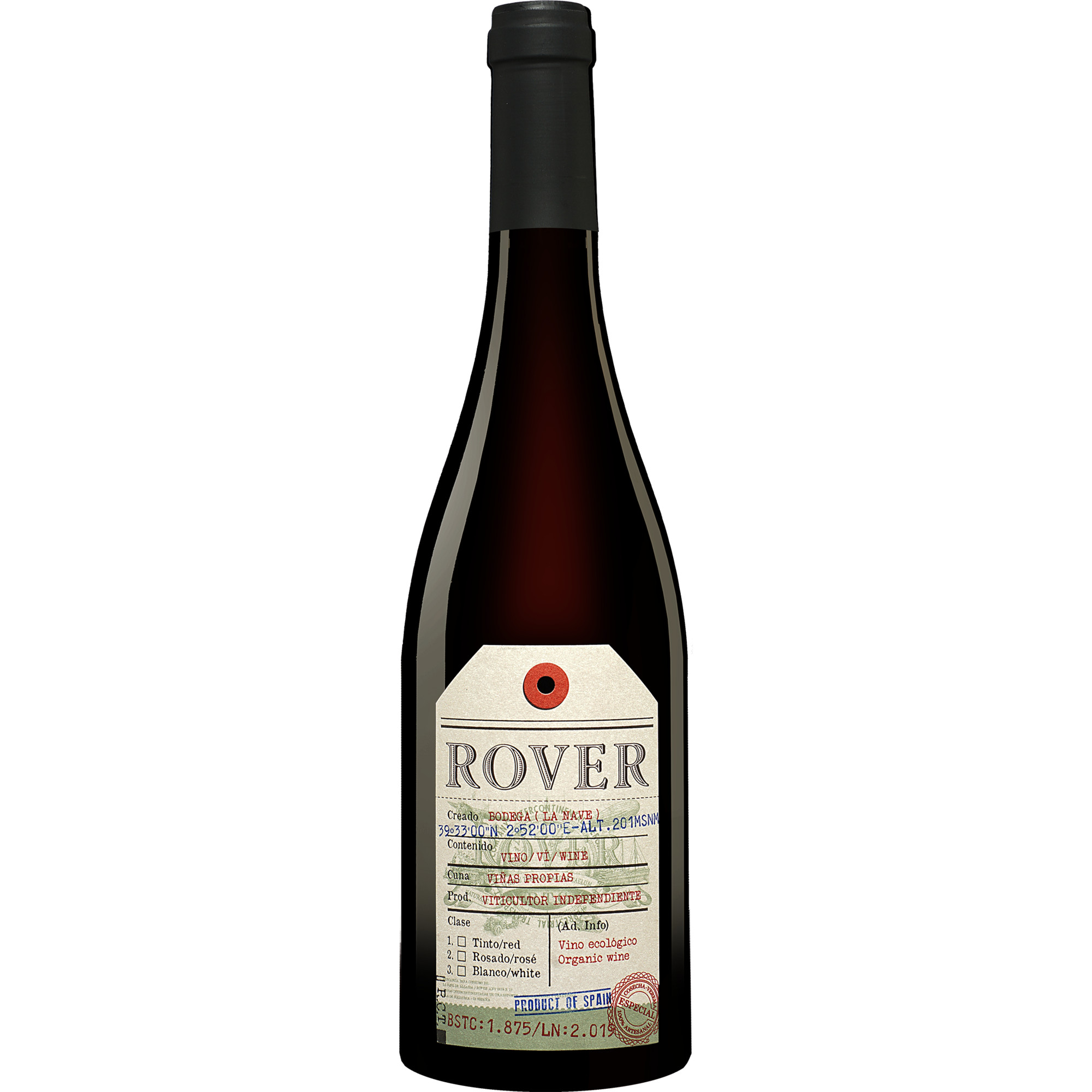 Rover Tinto 2019  0.75L 13% Vol. Rotwein Trocken aus Spanien Rotwein 32722 vinos DE