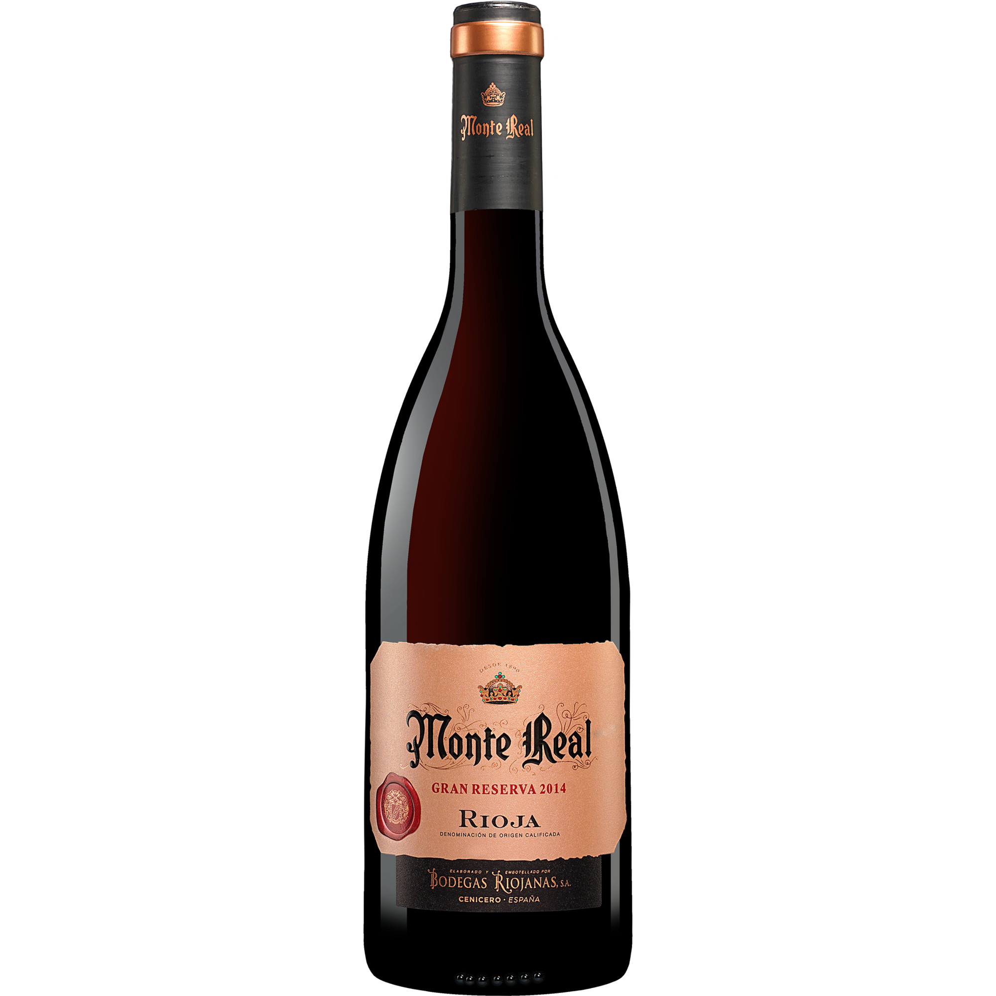 Monte Real Gran Reserva 2014  0.75L 14% Vol. Rotwein Trocken aus Spanien Rotwein 32898 vinos DE