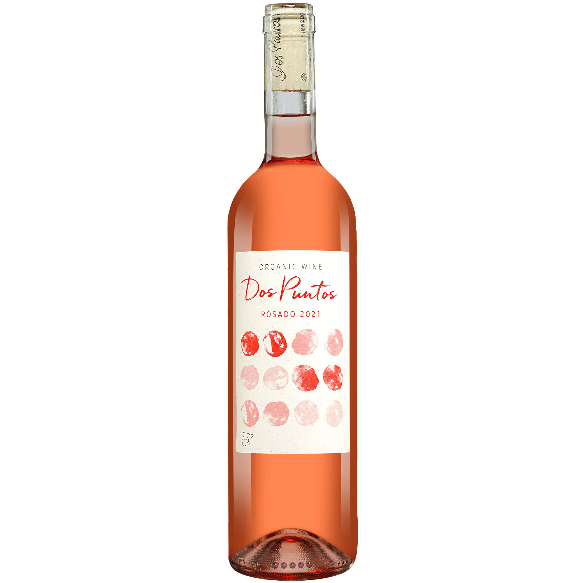 Dos Puntos Rosado Organic 2021  0.75L 12.5% Vol. Roséwein Trocken aus Spanien Rosewein 33332 vinos DE