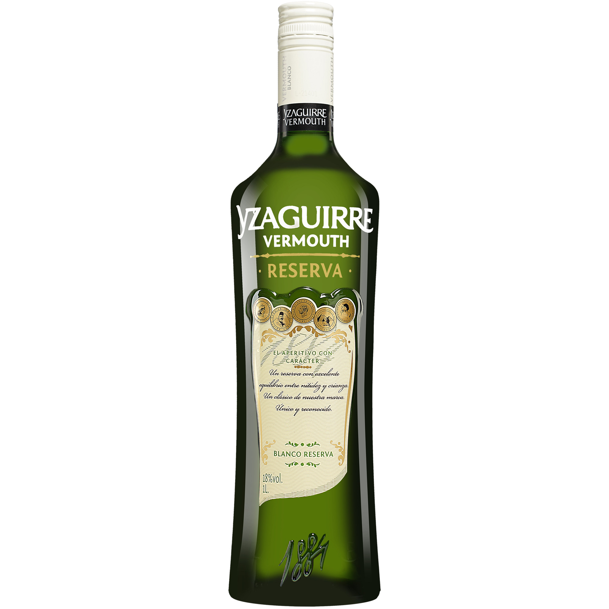 Vermouth Yzaguirre Blanco Reserva - 1,0 L.  1L 18% Vol. Süß aus Spanien