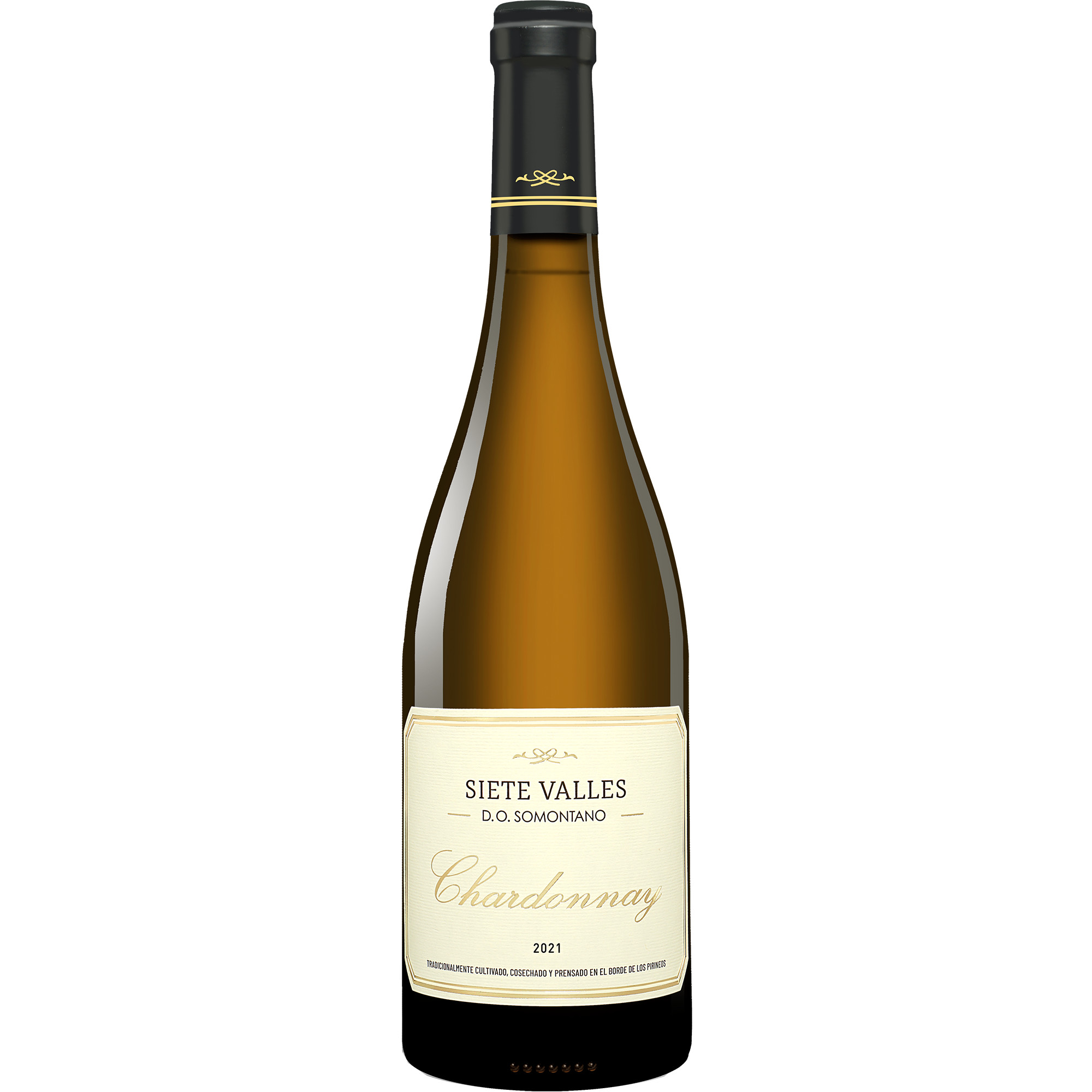 Siete Valles Chardonnay 2021  0.75L 13.5% Vol. Weißwein Trocken aus Spanien Weißwein 33400 vinos DE