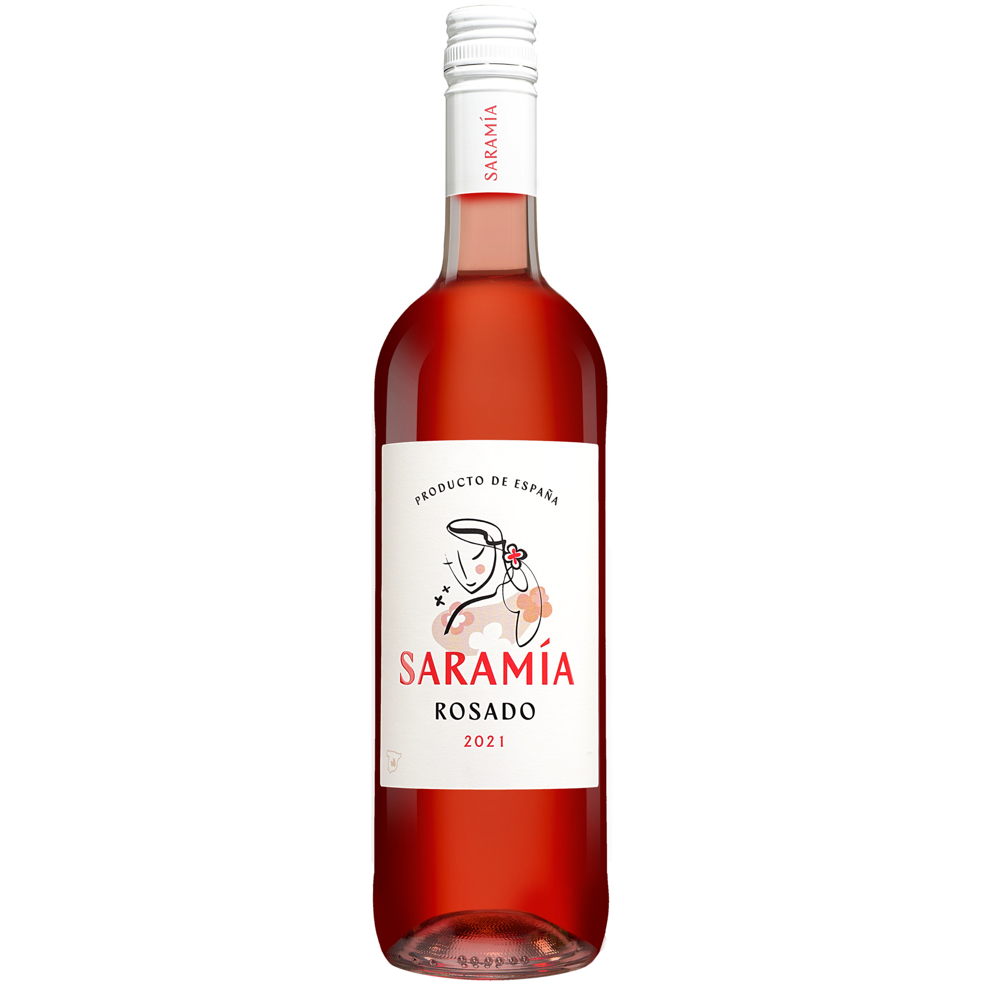 Saramía Rosado 2021  0.75L 12.5% Vol. Roséwein Trocken aus Spanien Rosewein 33407 vinos DE