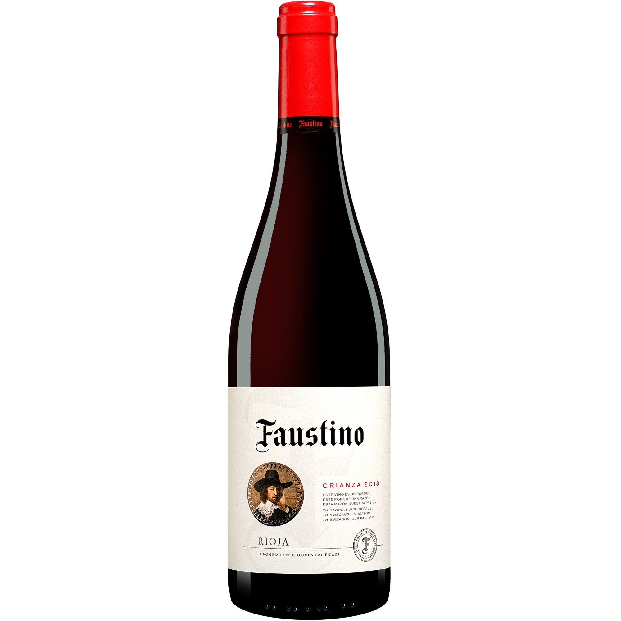 Faustino Tinto Crianza 2018  0.75L 13.5% Vol. Rotwein Trocken aus Spanien Rotwein 33493 vinos DE