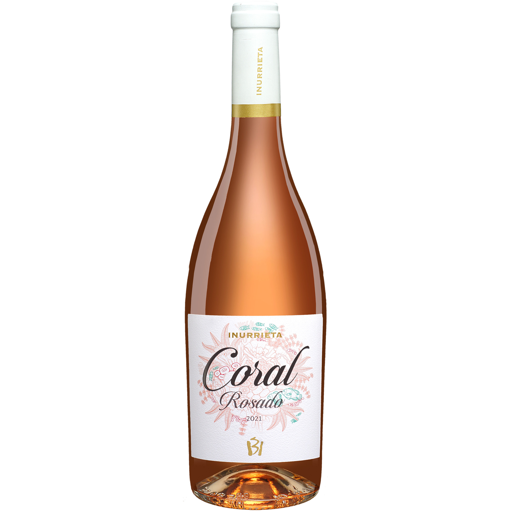Inurrieta Coral Rosado 2021  0.75L 13.5% Vol. Roséwein Trocken aus Spanien Rosewein 33584 vinos DE