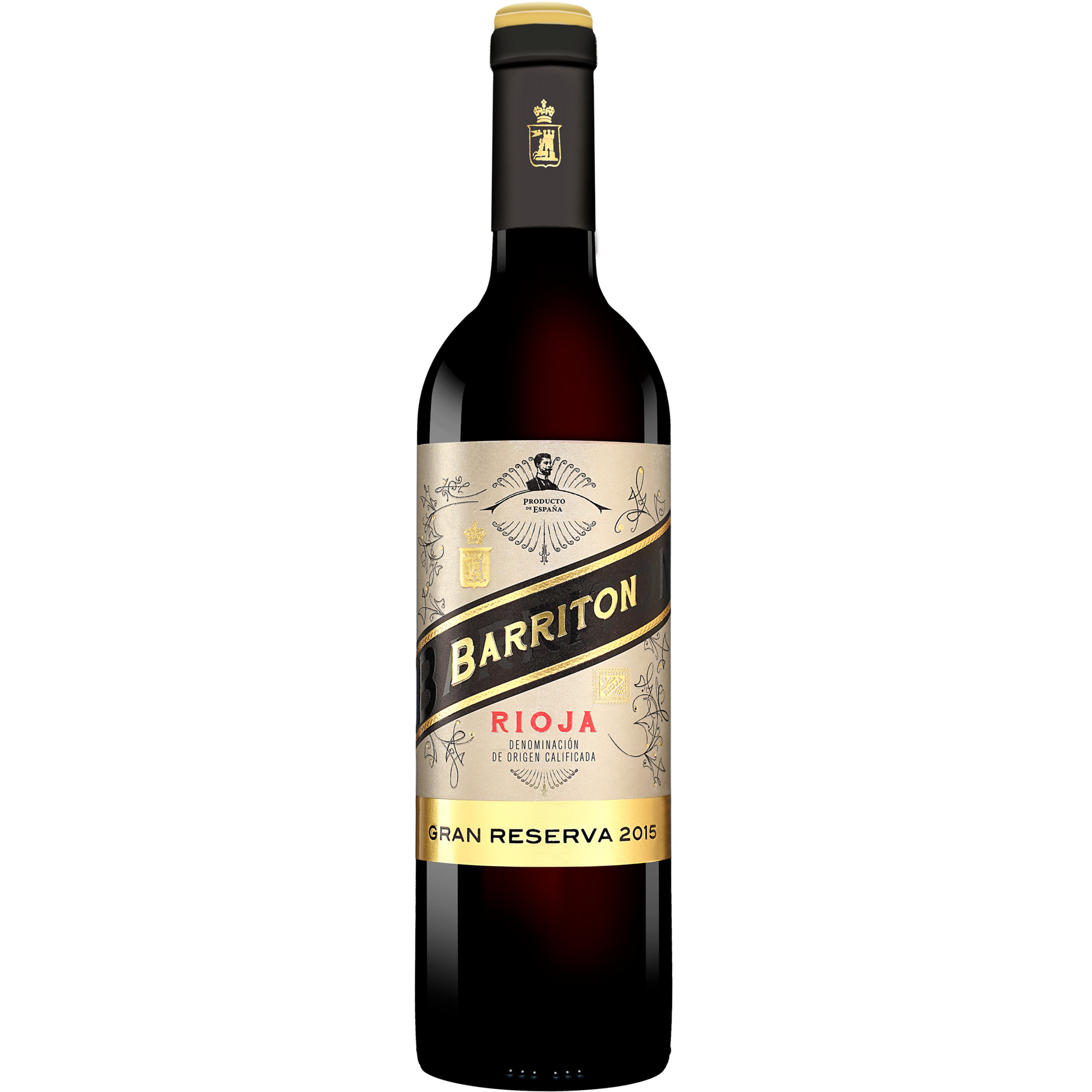 Barriton Gran Reserva 2015  0.75L 13.5% Vol. Rotwein Trocken aus Spanien Rotwein 33714 vinos DE