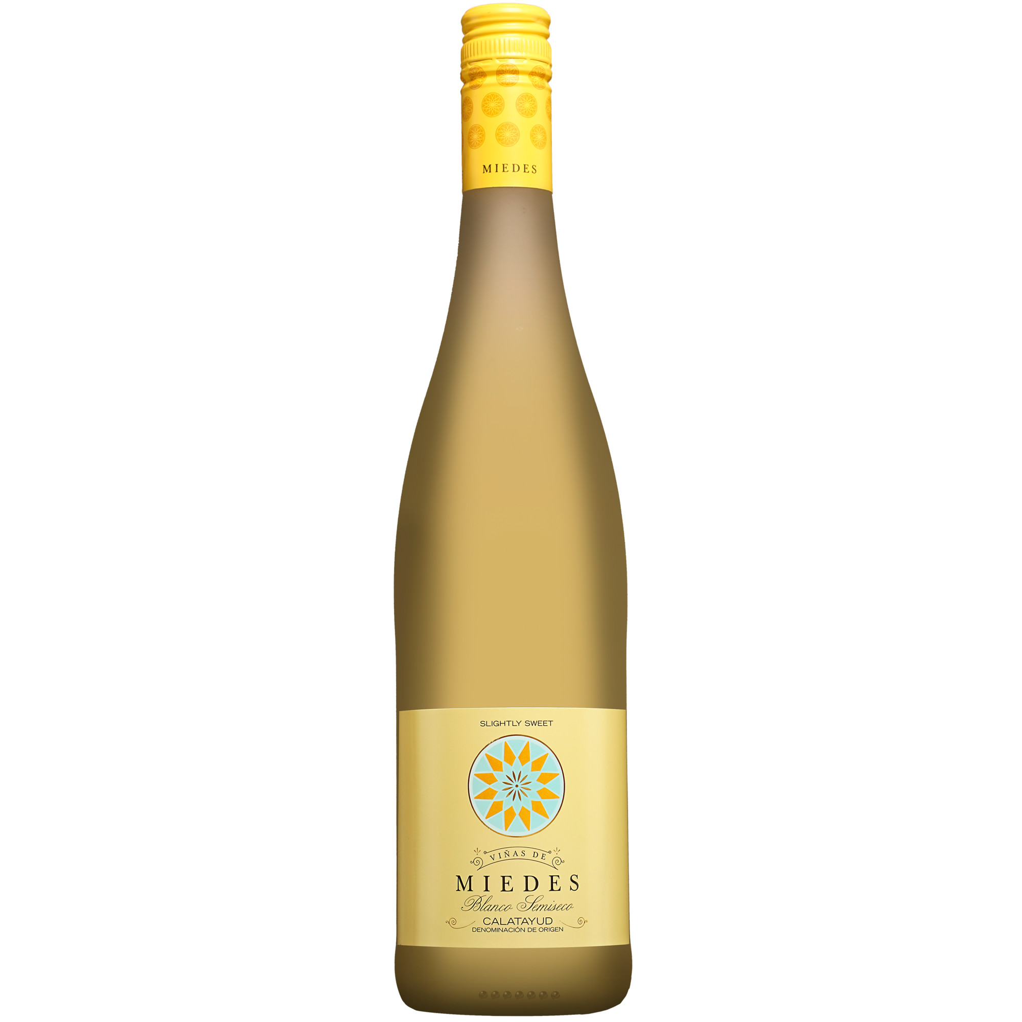 Viñas de Miedes Macabeo Semi Seco 2021  0.75L 13% Vol. Weißwein Halbtrocken aus Spanien Weißwein 34101 vinos DE