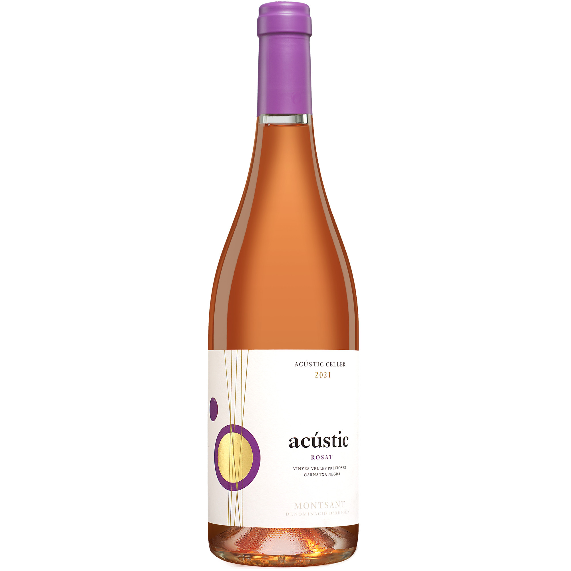 Acústic Rosat 2021  0.75L 15% Vol. Roséwein Trocken aus Spanien Rosewein 34358 vinos DE