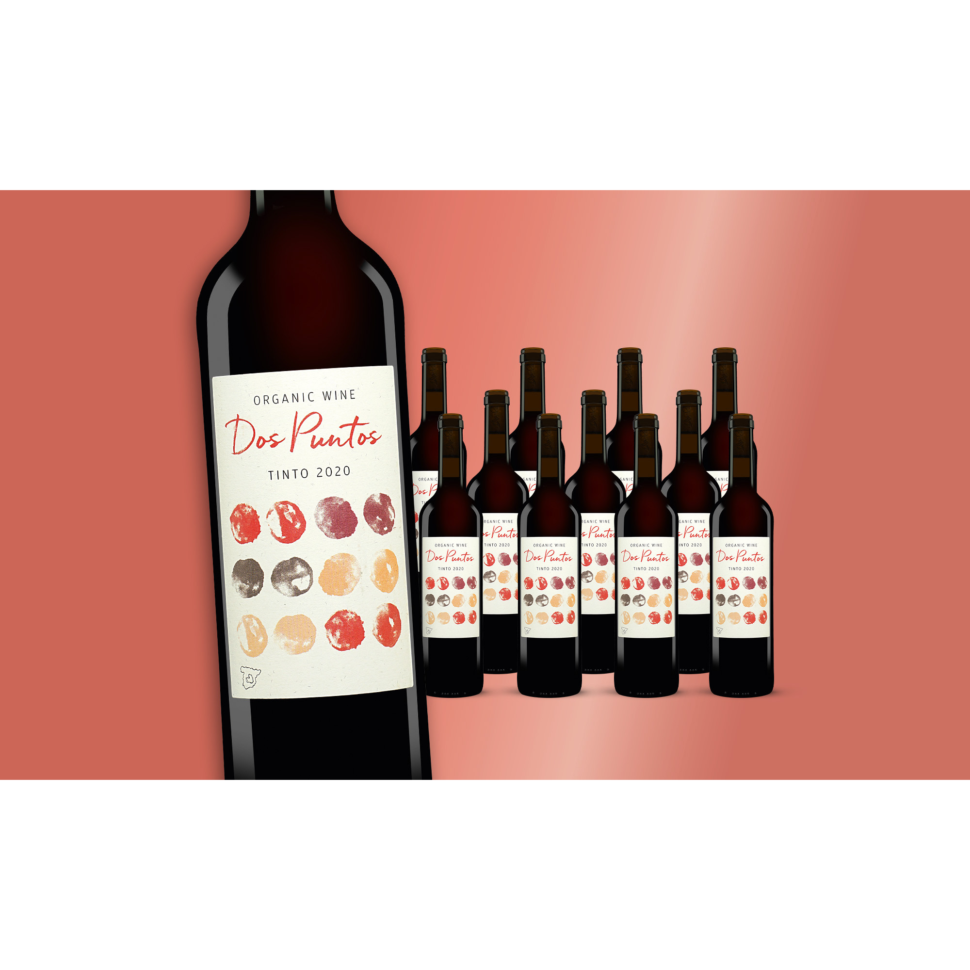 Dos Puntos Tinto Organic 2020  9L Weinpaket aus Spanien 34371 vinos DE
