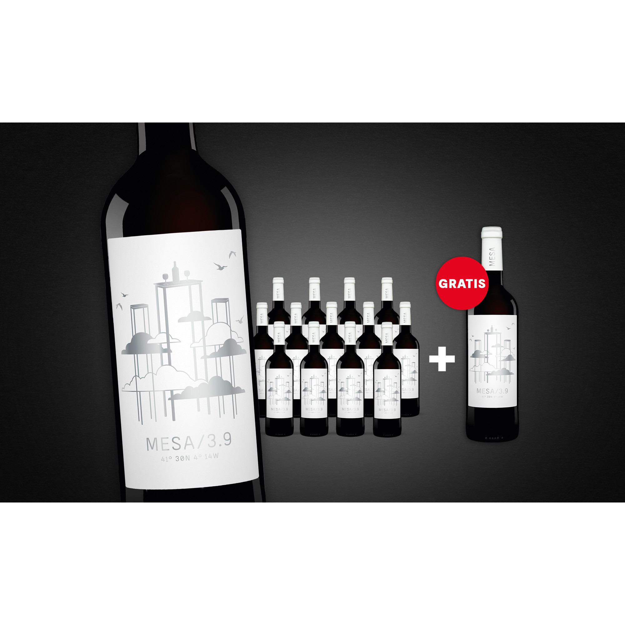 MESA/3.9  11.25L 13.5% Vol. Trocken Weinpaket aus Spanien 34491 vinos DE