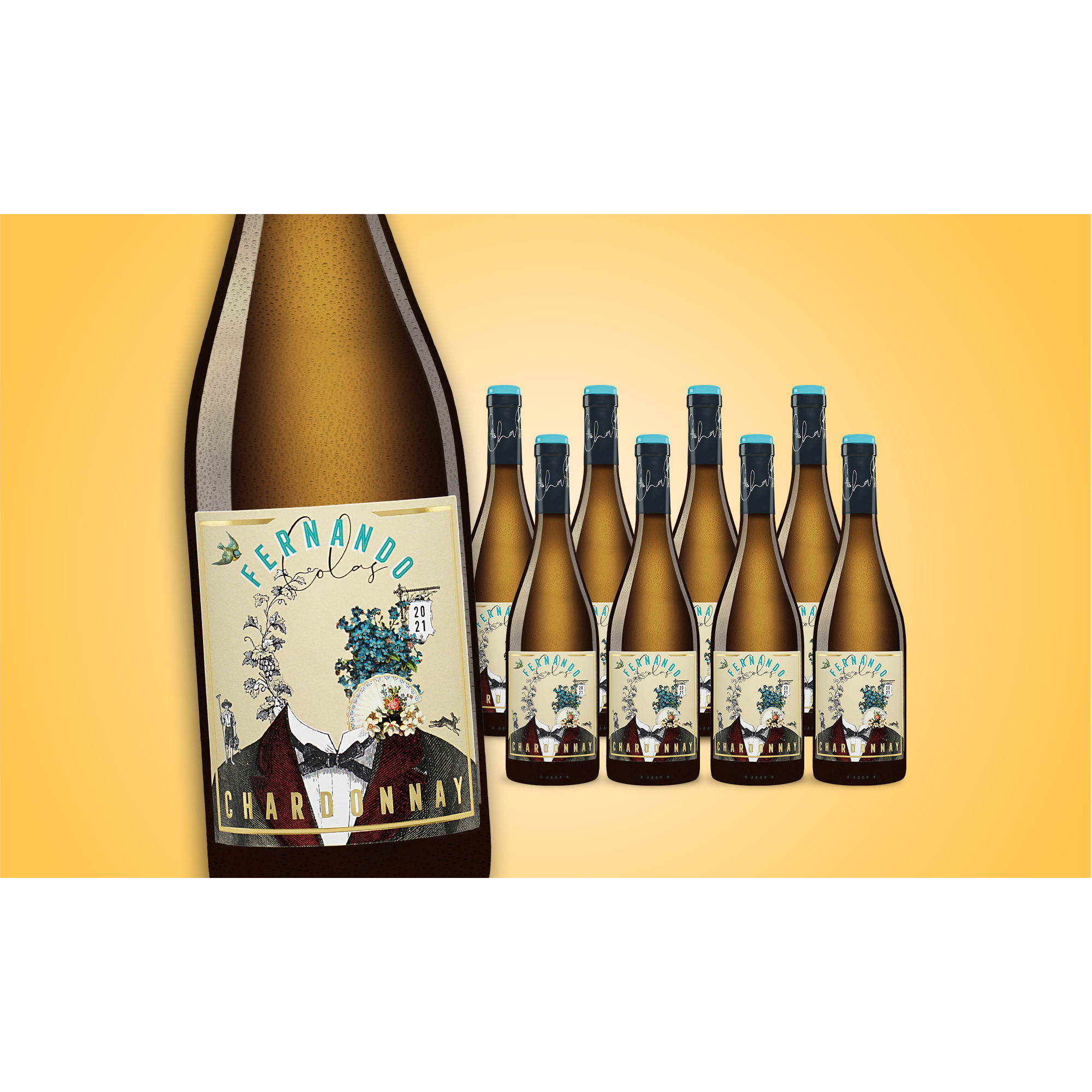 Fernando Colas Chardonnay 2021  6.75L 13.5% Vol. Trocken Weinpaket aus Spanien 34908 vinos DE
