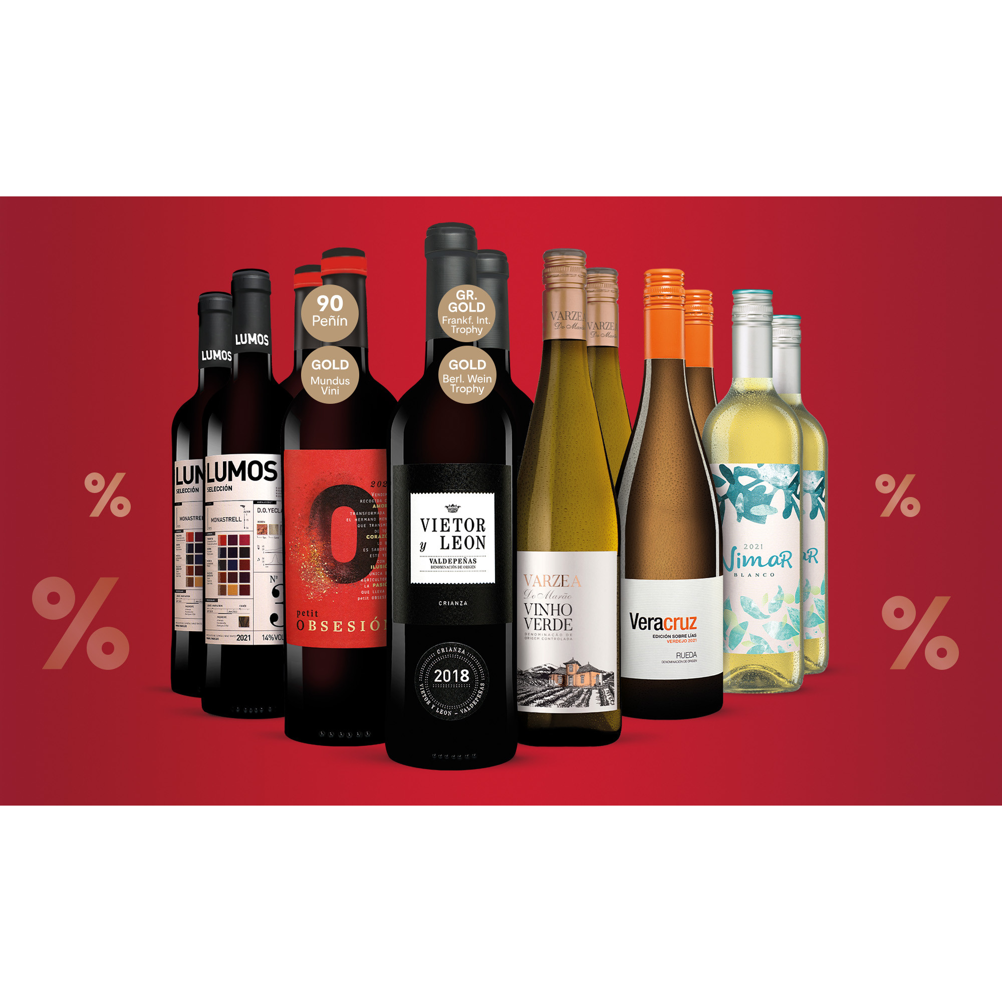 Best of Rot- und Weißwein-Paket  9L Weinpaket aus Spanien 34953 vinos DE