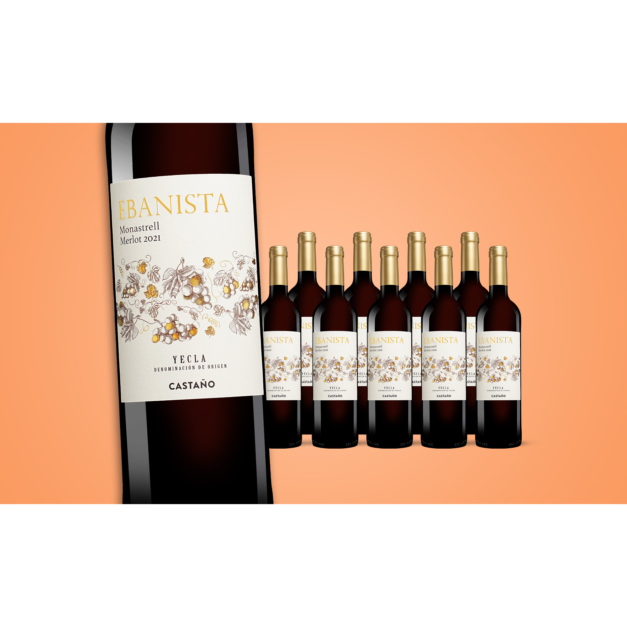 Ebanista Monastrell Merlot 2021  7.5L Trocken Weinpaket aus Spanien 34962 vinos DE