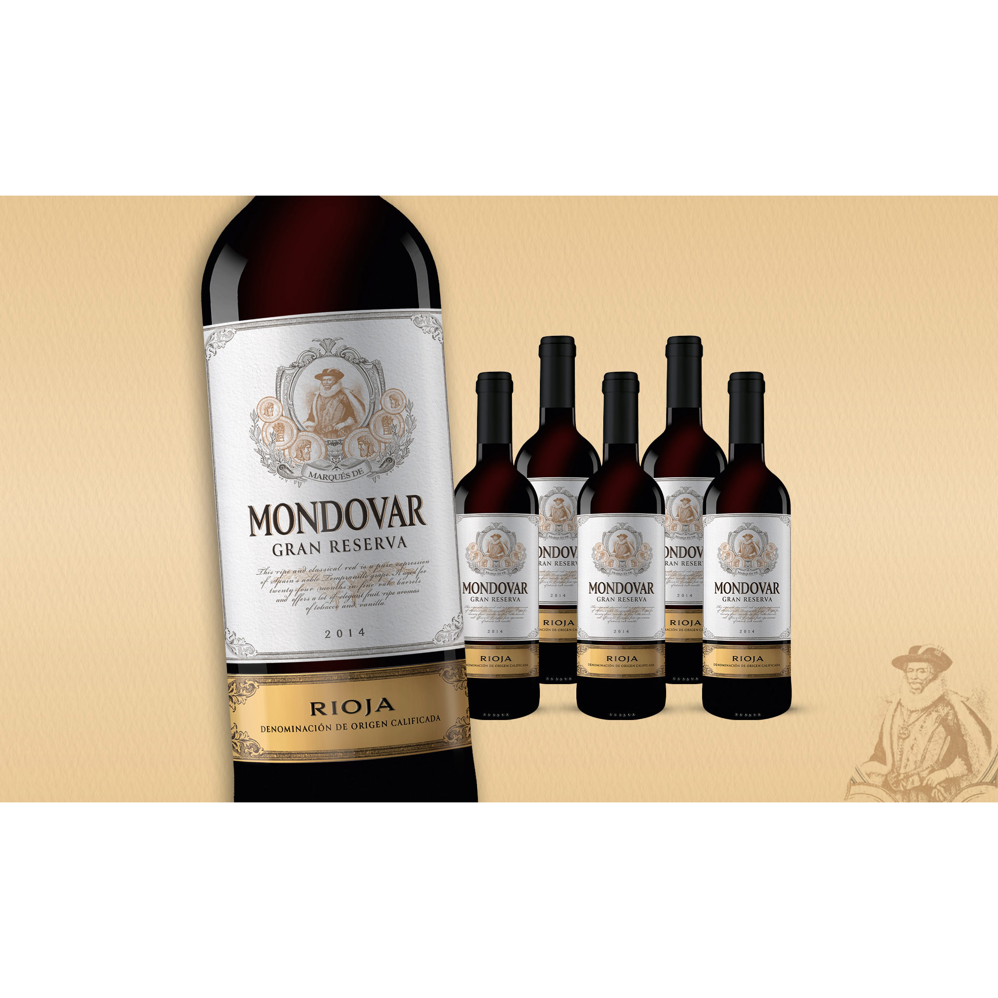 Mondovar Gran Reserva 2014  4.5L 13.5% Vol. Trocken Weinpaket aus Spanien 35052 vinos DE