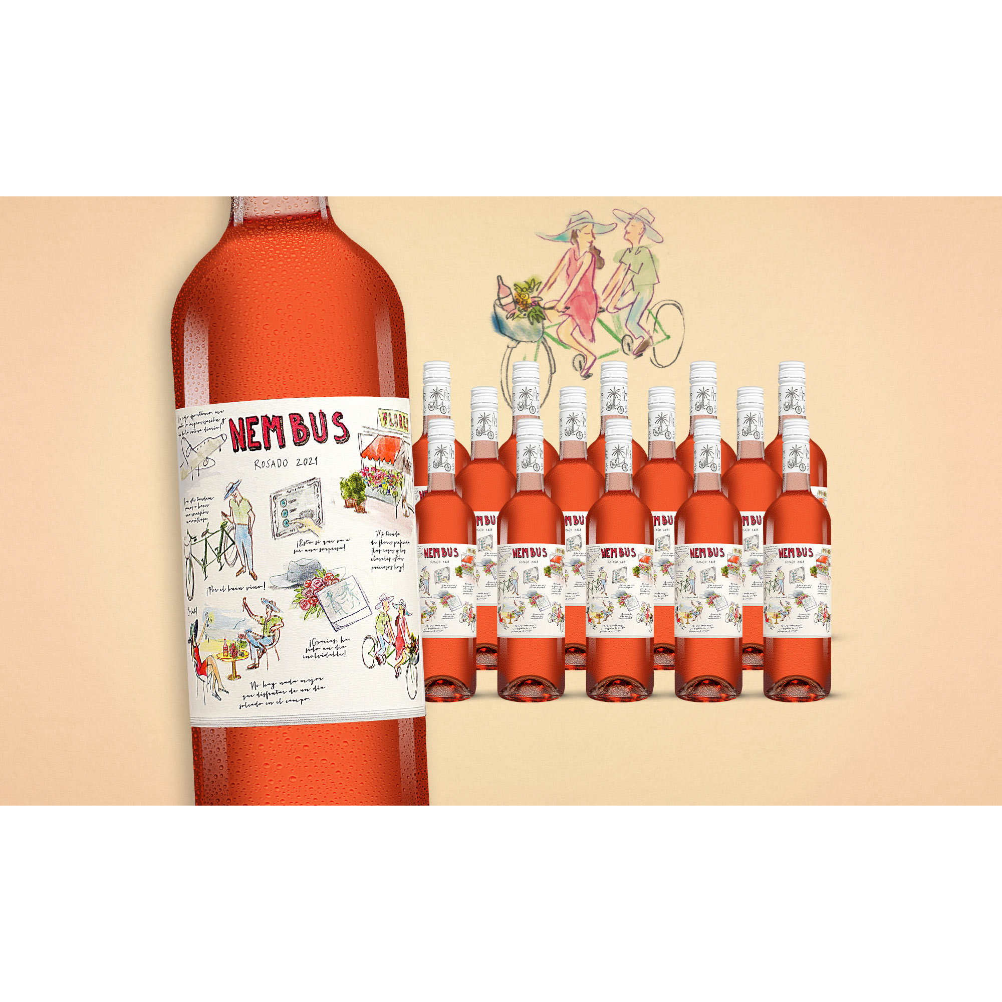 Nembus Rosado 2021  11.25L Trocken Weinpaket aus Spanien 35107 vinos DE