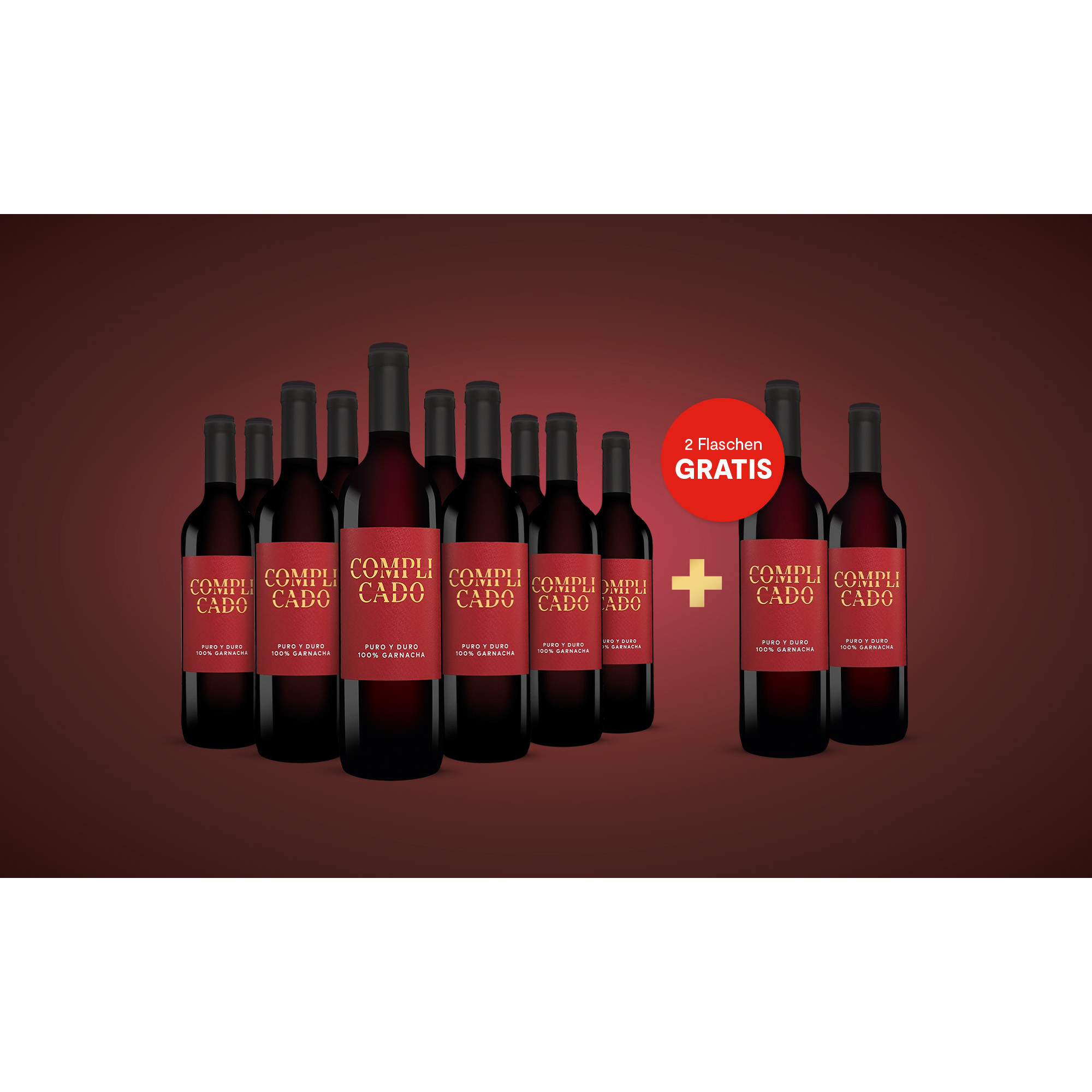 Complicado Garnacha 10+2 Paket  9L 14% Vol. Weinpaket aus Spanien 35197 vinos DE