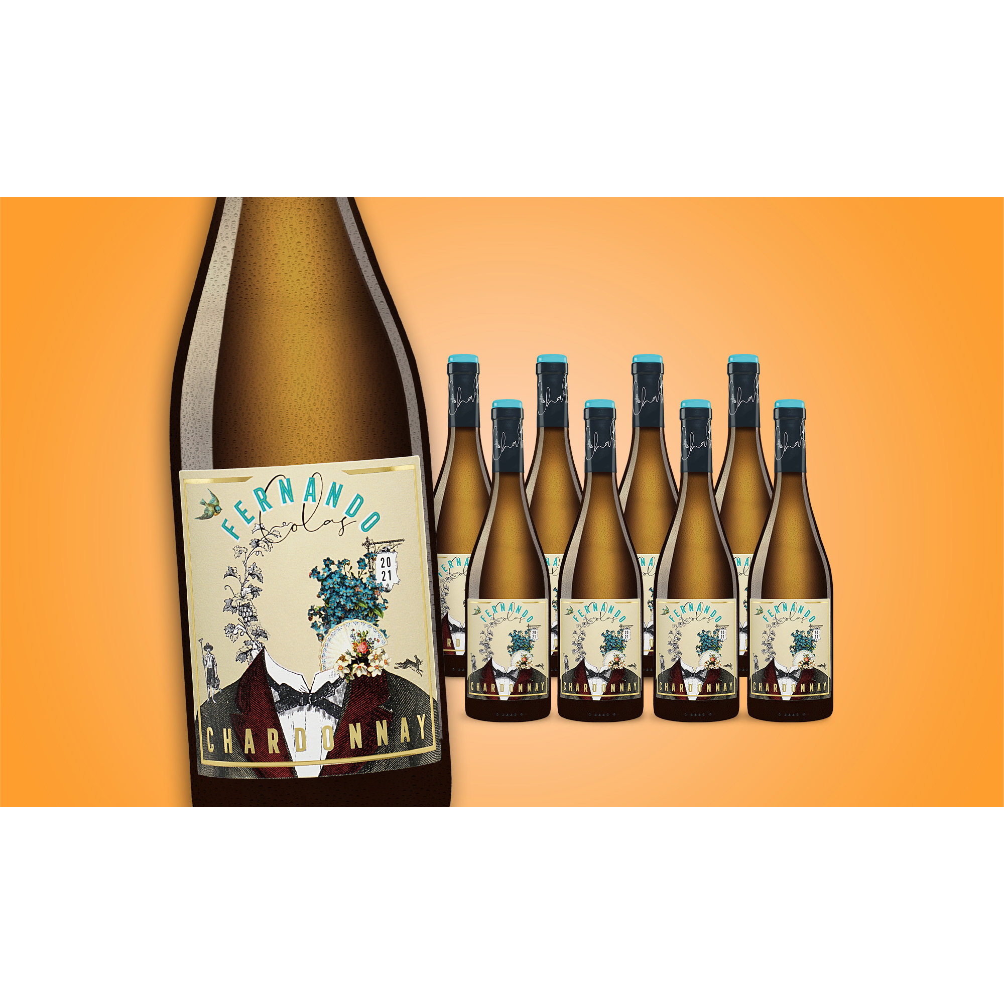 Fernando Colas Chardonnay 2021  6.75L 13.5% Vol. Trocken Weinpaket aus Spanien 35378 vinos DE