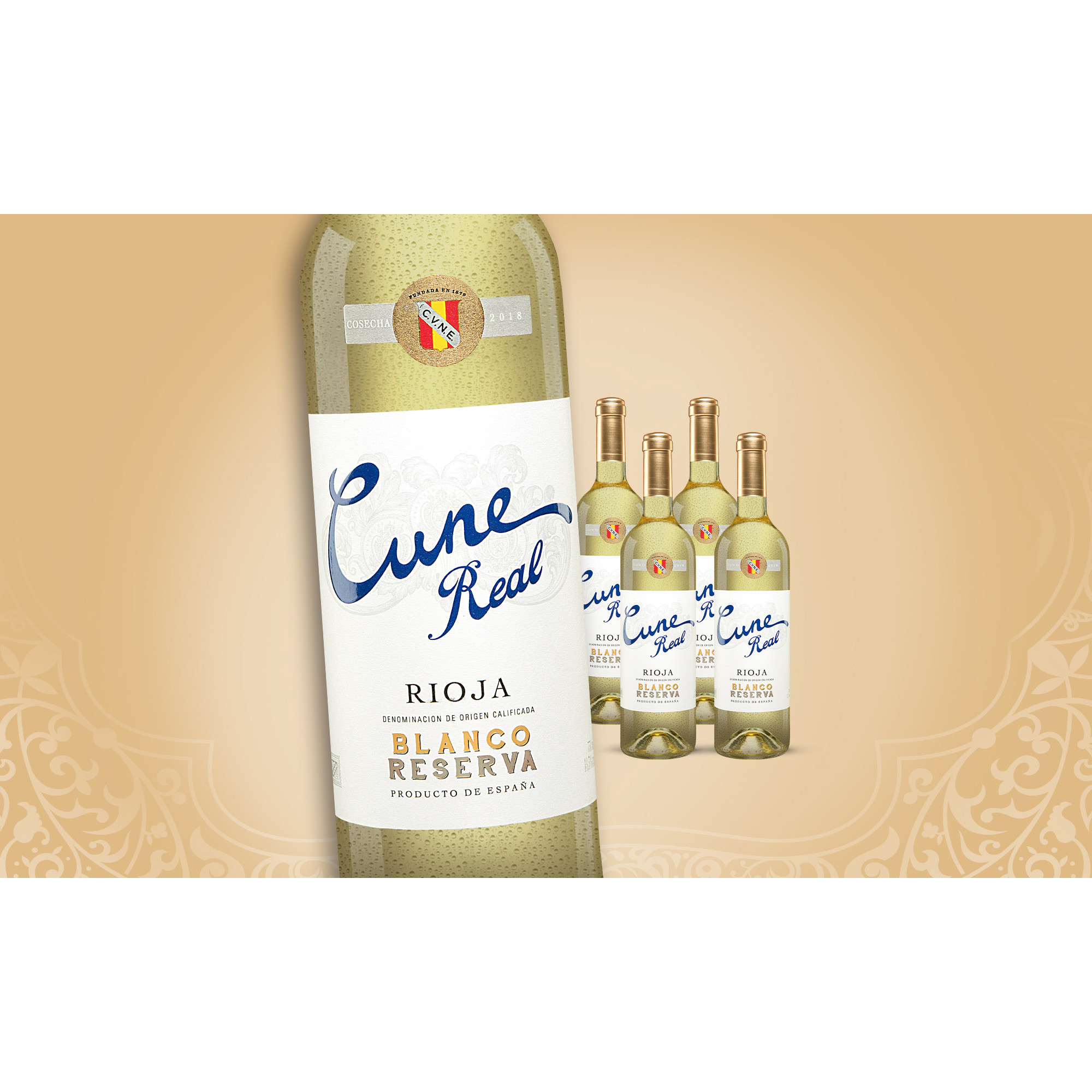 Cune Real Blanco Reserva 2018  3.75L 13.5% Vol. Trocken Weinpaket aus Spanien 35465 vinos DE