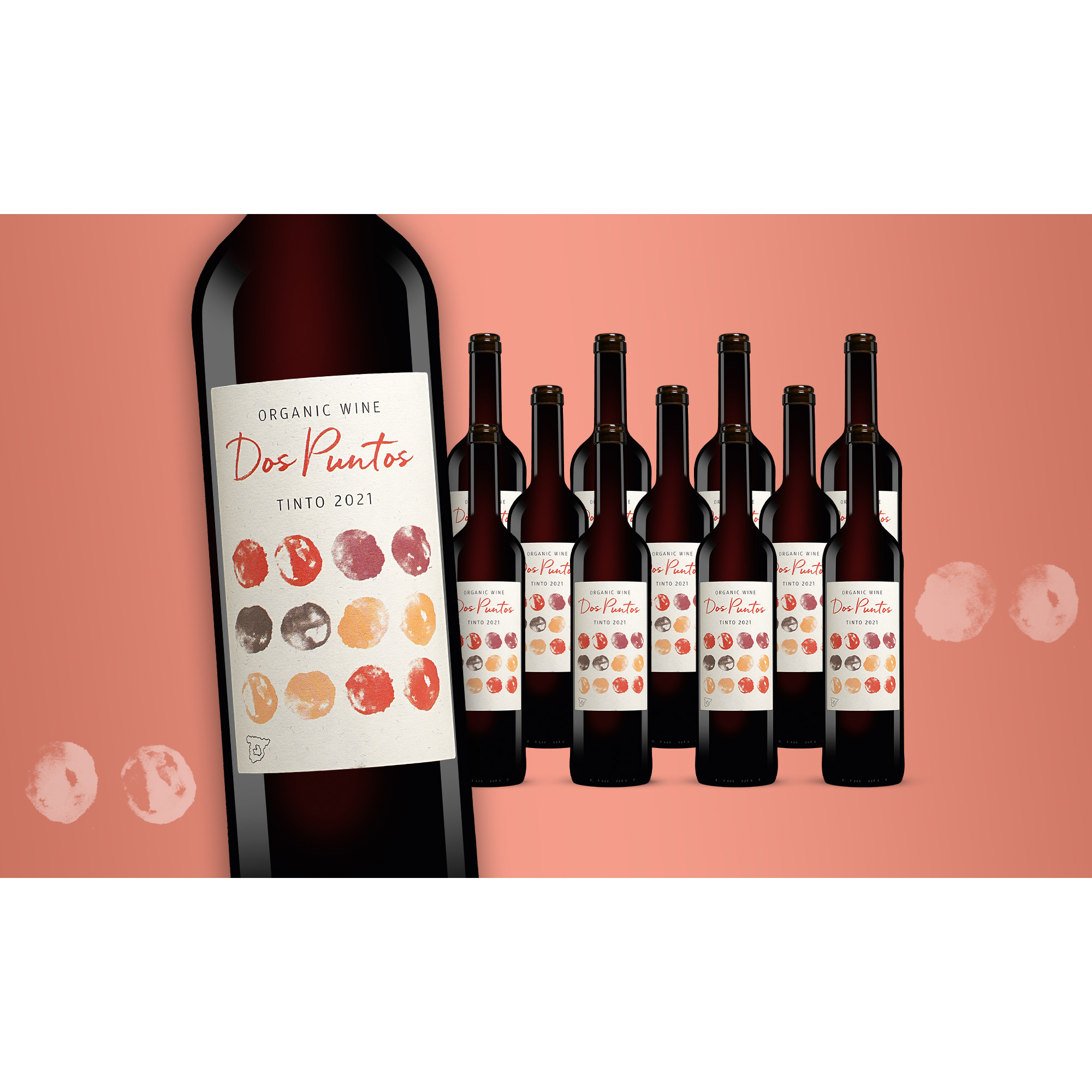 Dos Puntos Tinto Organic 2021  9L 13.5% Vol. Weinpaket aus Spanien 35596 vinos DE