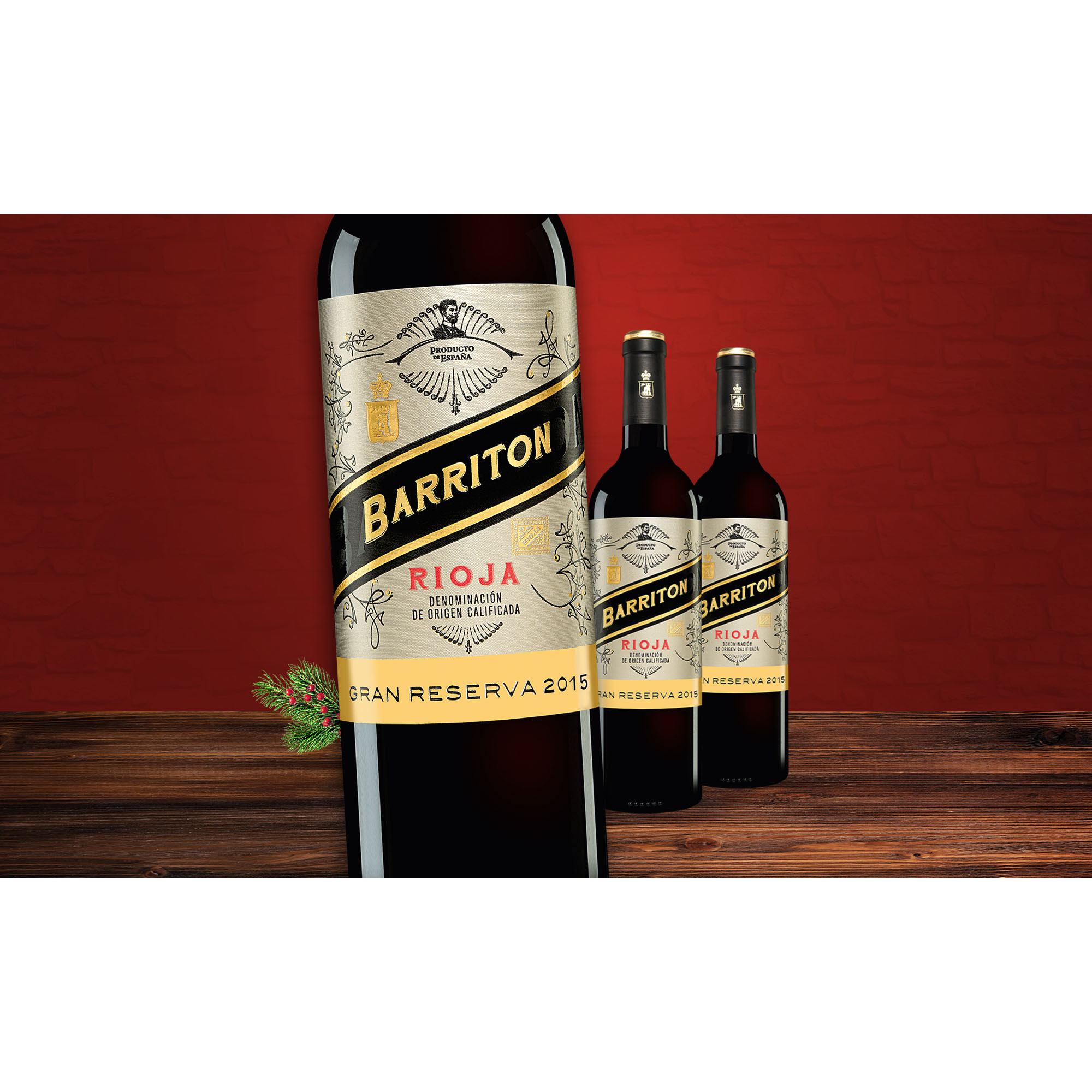 3er-Paket Barriton Gran Reserva 2015  2.25L 13.5% Vol. Weinpaket aus Spanien 35732 vinos DE