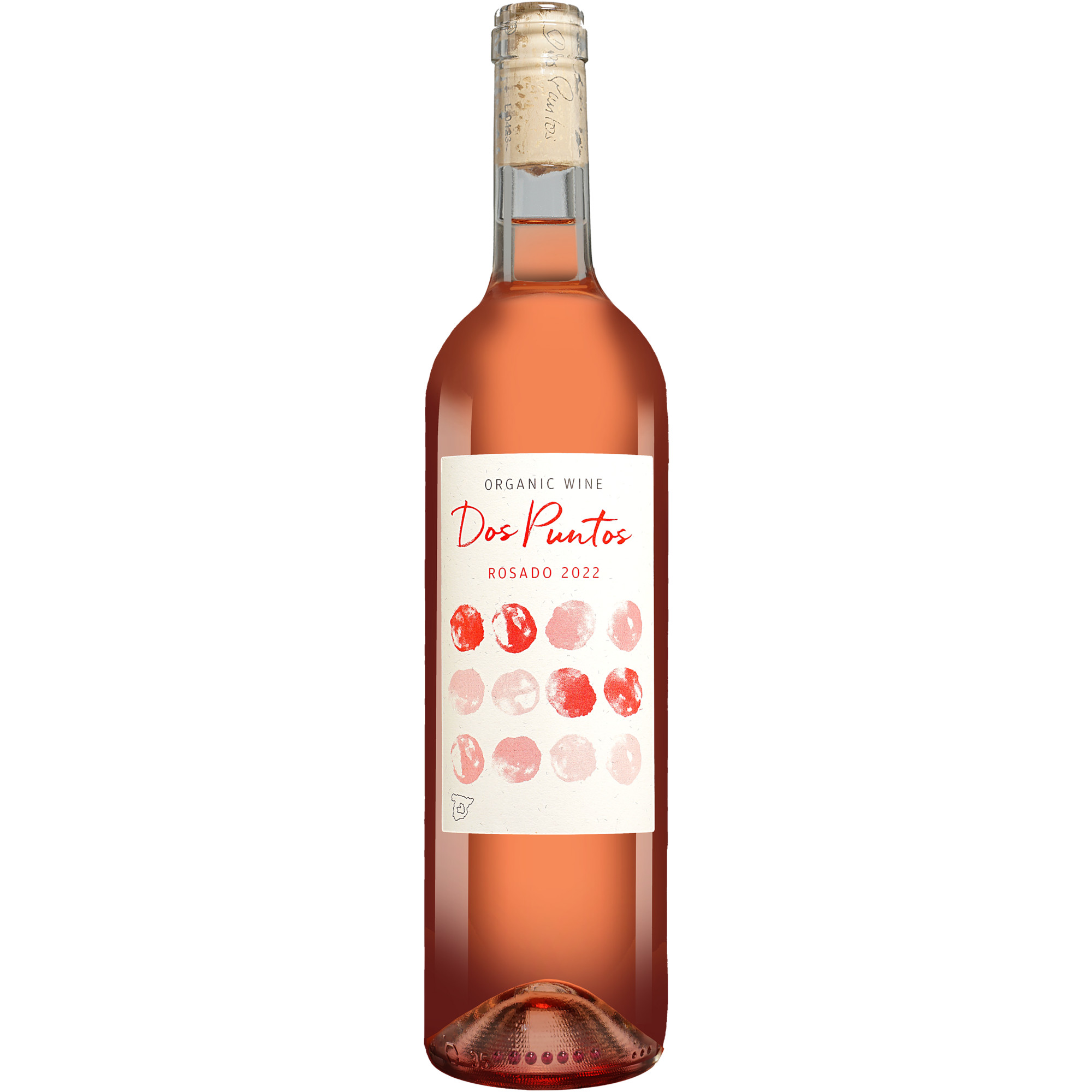 Dos Puntos Rosado Organic 2022  0.75L 13% Vol. Roséwein Trocken aus Spanien Rosewein 35750 vinos DE
