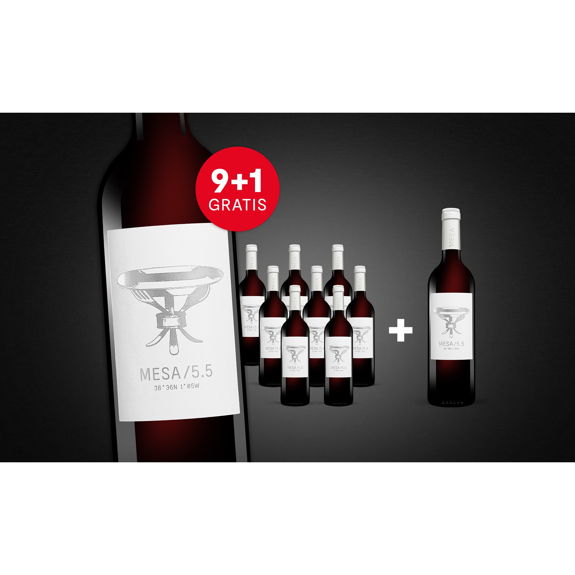 MESA/5.5 Tinto  7.5L 13.5% Vol. Weinpaket aus Spanien 35961 vinos DE